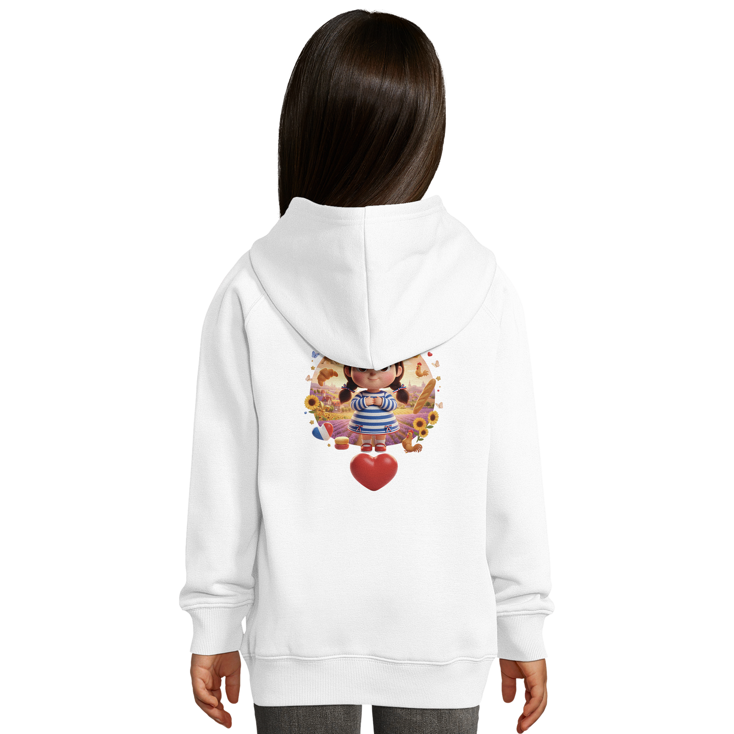 Kapuzenpullover Mädchen Französin mit großem Herzen Bio | SOL'S Stellar Kids 03576