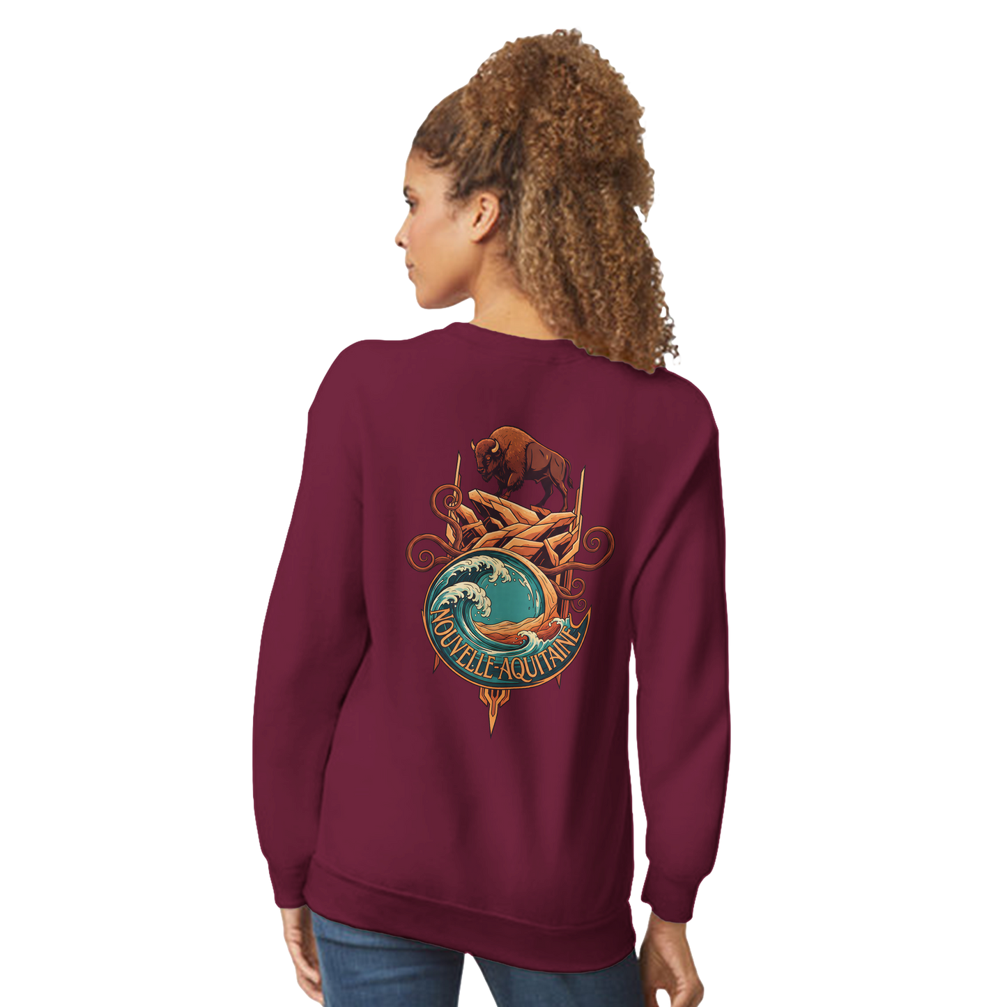 Klassisches Unisex-Rundhalsshirt Nouvelle-Aquitaine | Gildan® 18000