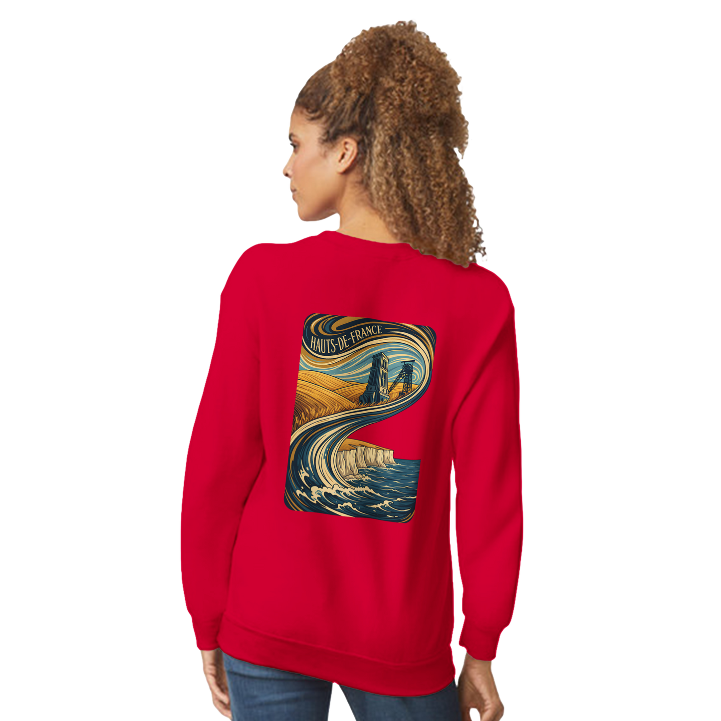 Unisex Nord-Pas-de-Calais classic crewneck sweatshirt | Gildan® 18000