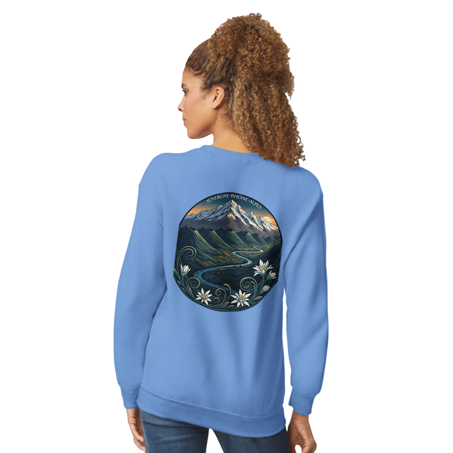 Unisex-Sweatshirt Auvergne-Rhône-Alpes klassisch Rundhals | Gildan® 18000