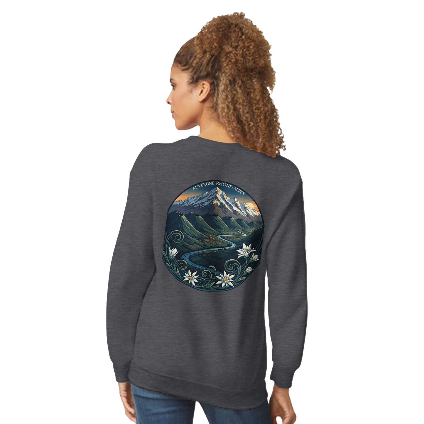Unisex-Sweatshirt Auvergne-Rhône-Alpes klassisch Rundhals | Gildan® 18000