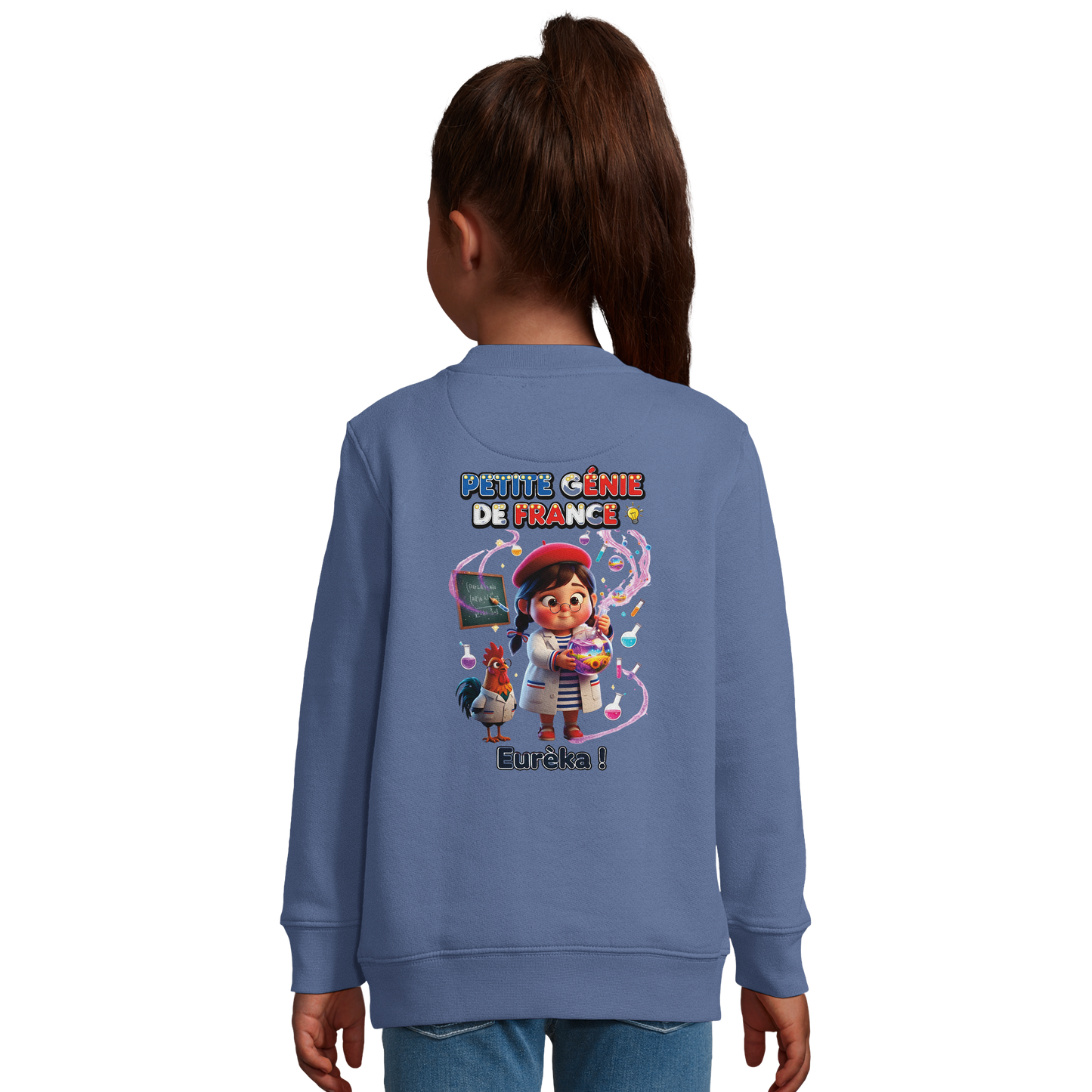 Girl's "Little Genius of France" Recycled Blend Sweatshirt | SOL'S Columbia Kids 04239