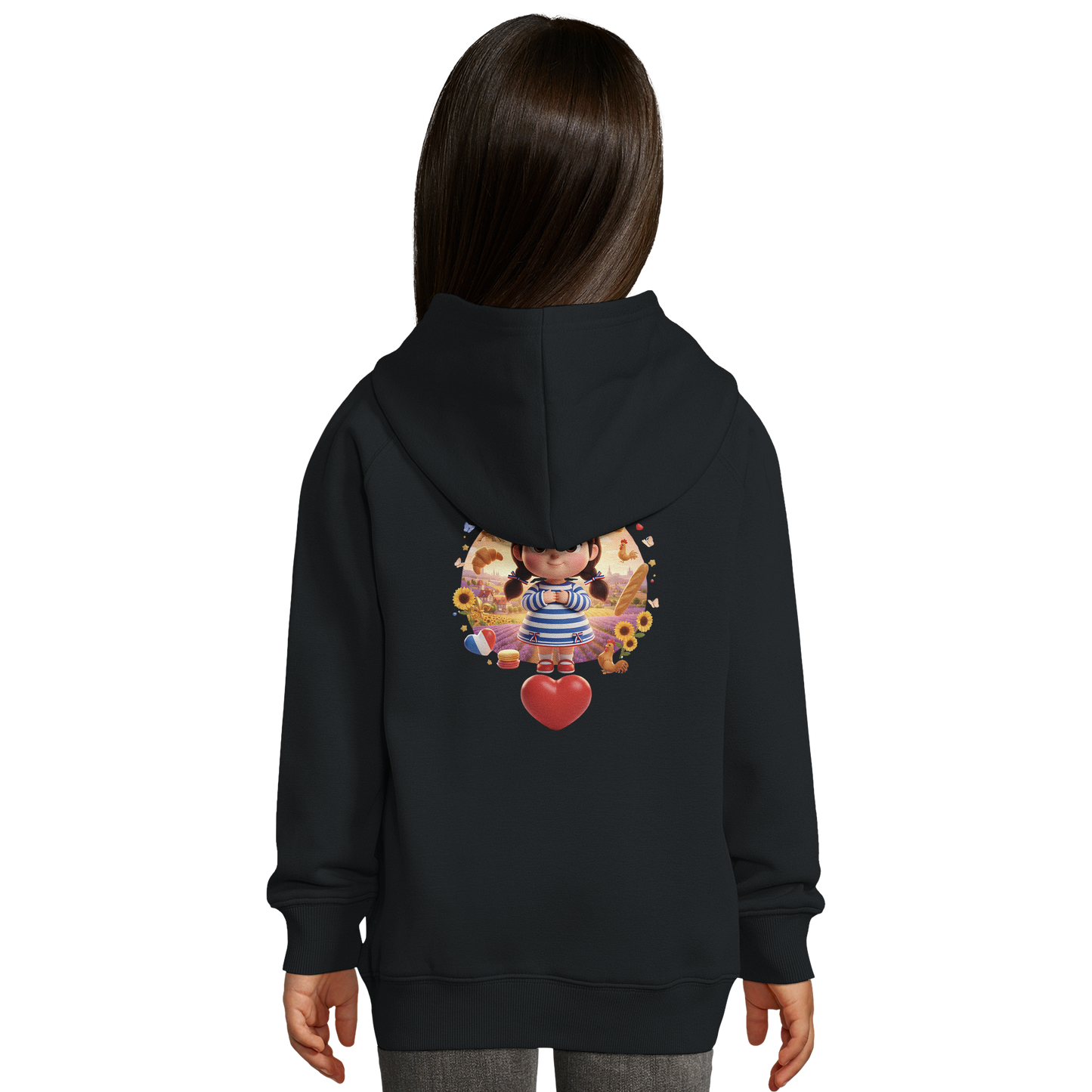 Kapuzenpullover Mädchen Französin mit großem Herzen Bio | SOL'S Stellar Kids 03576