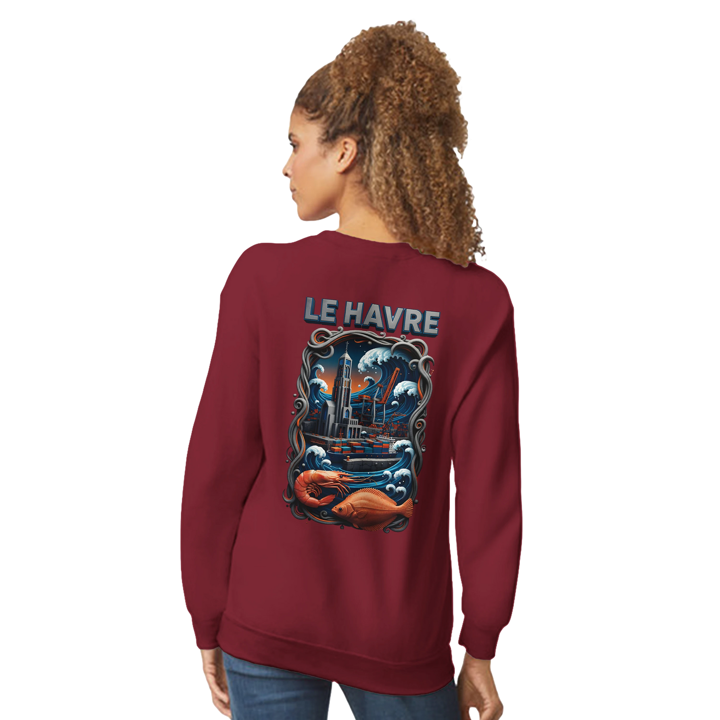 Sweat-shirt Unisexe Le Havre – Ville de France – Pull Premium Confort