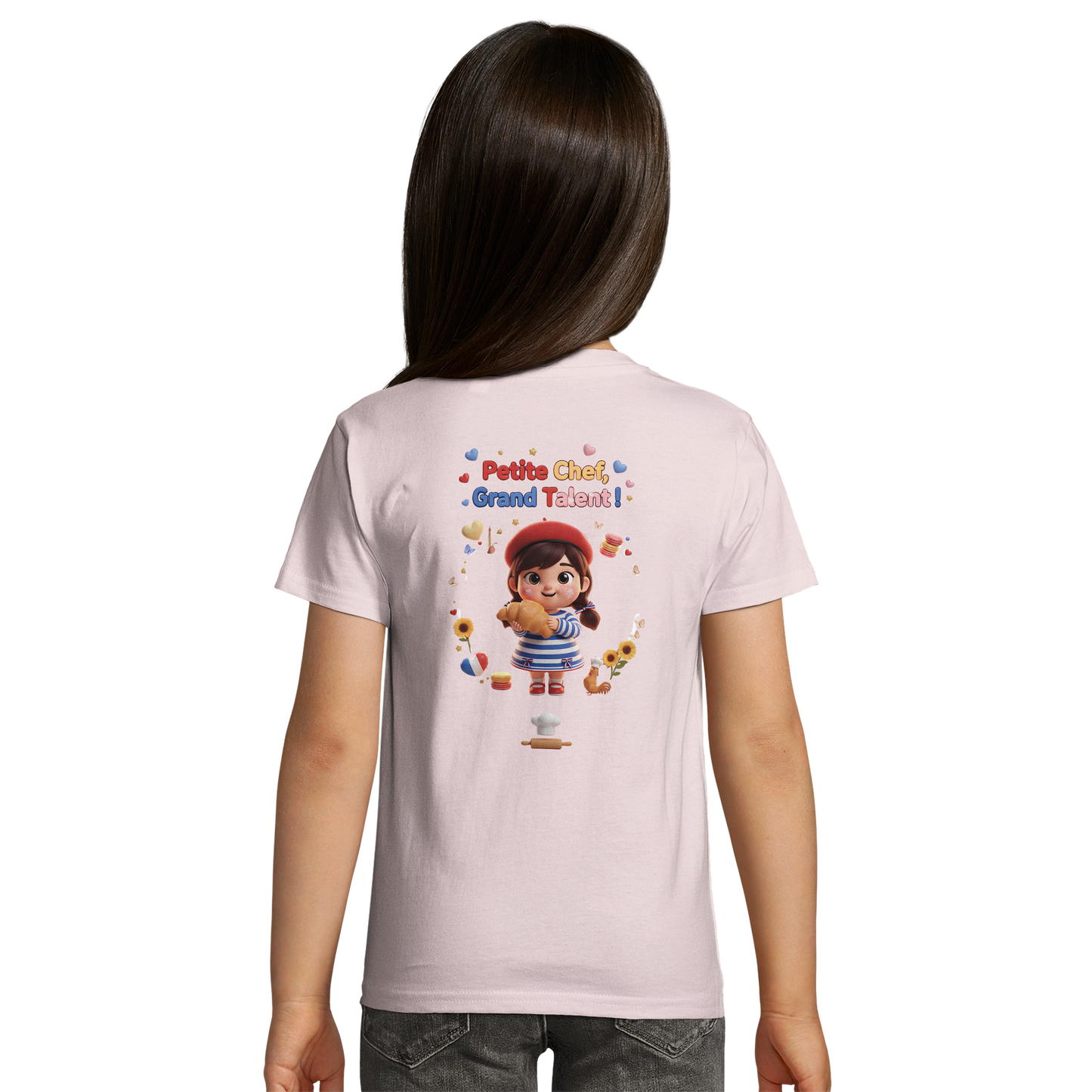 Organic Kids Tailliertes T-Shirt Mädchen kleine Köchin großes Talent| SOL'S Pioneer Kids 03578