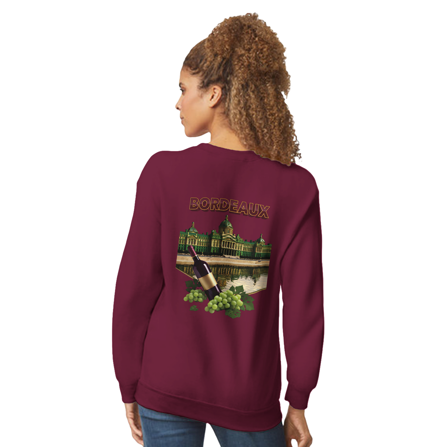 Unisex city burgundy classic crewneck sweatshirt | Gildan® 18000