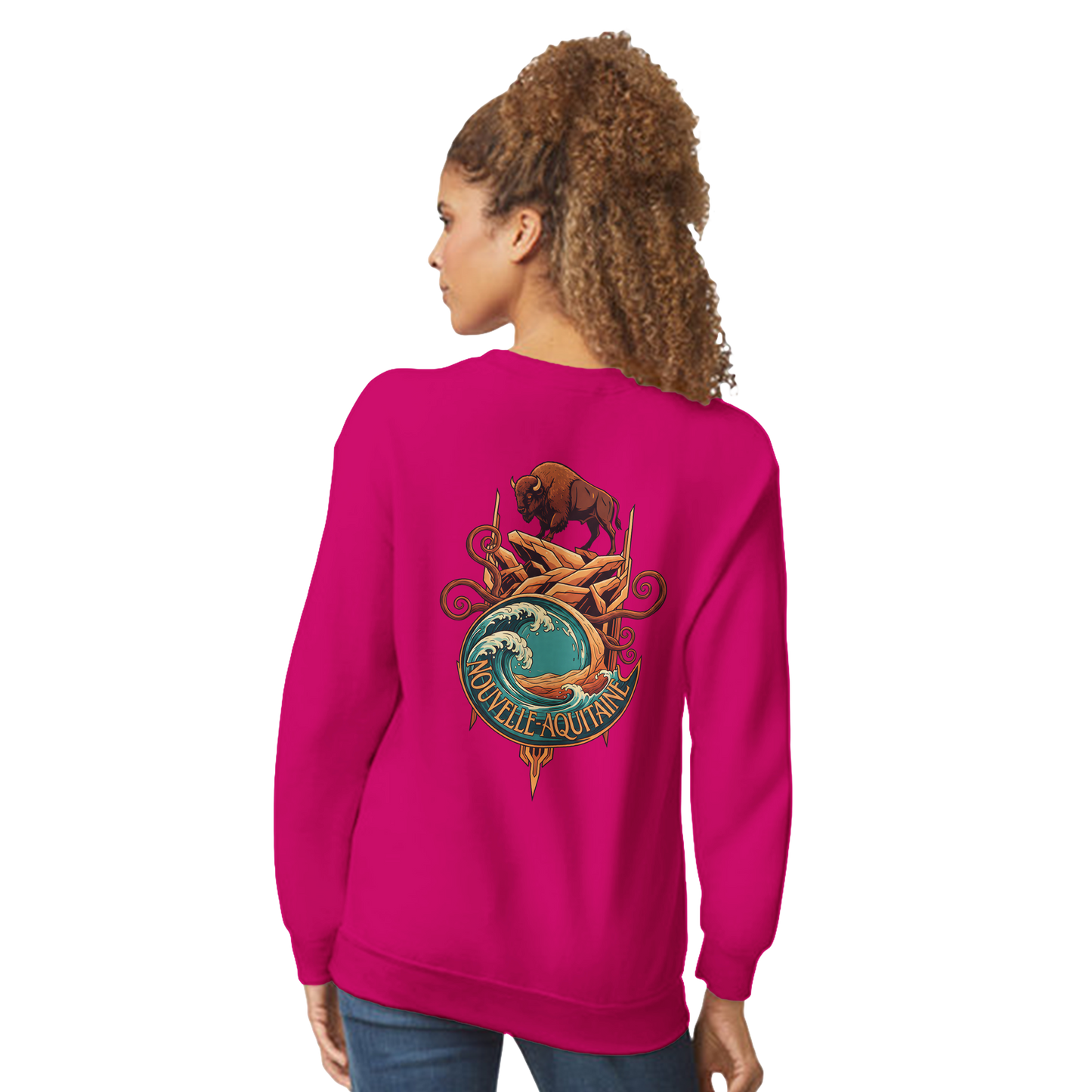 Klassisches Unisex-Rundhalsshirt Nouvelle-Aquitaine | Gildan® 18000