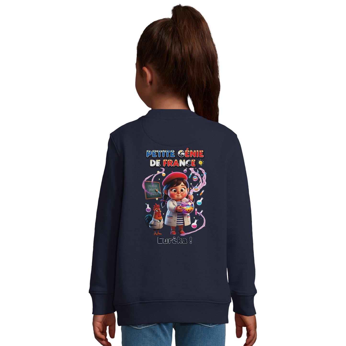 Girl's "Little Genius of France" Recycled Blend Sweatshirt | SOL'S Columbia Kids 04239