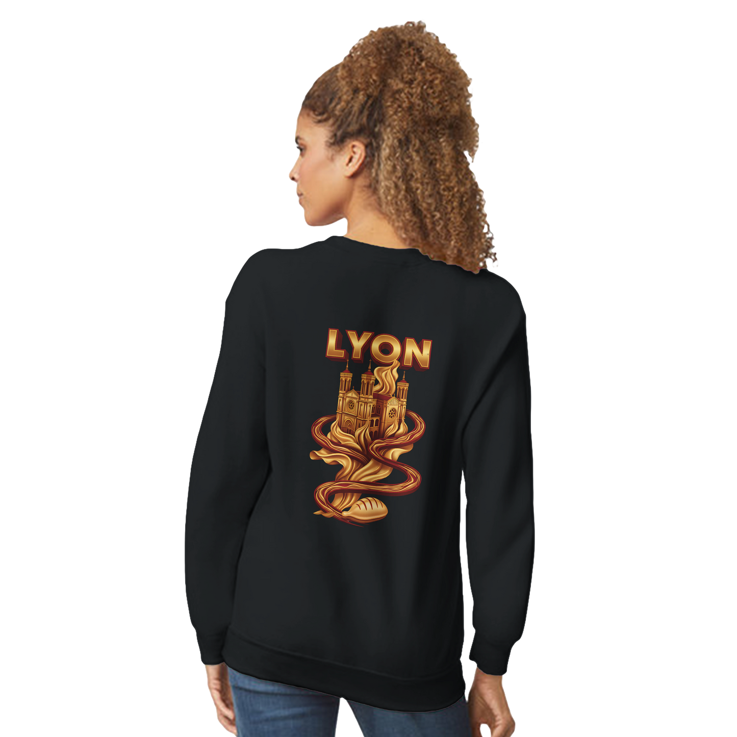Unisex sweatshirt Lyon city France classic crew neck | Gildan® 18000