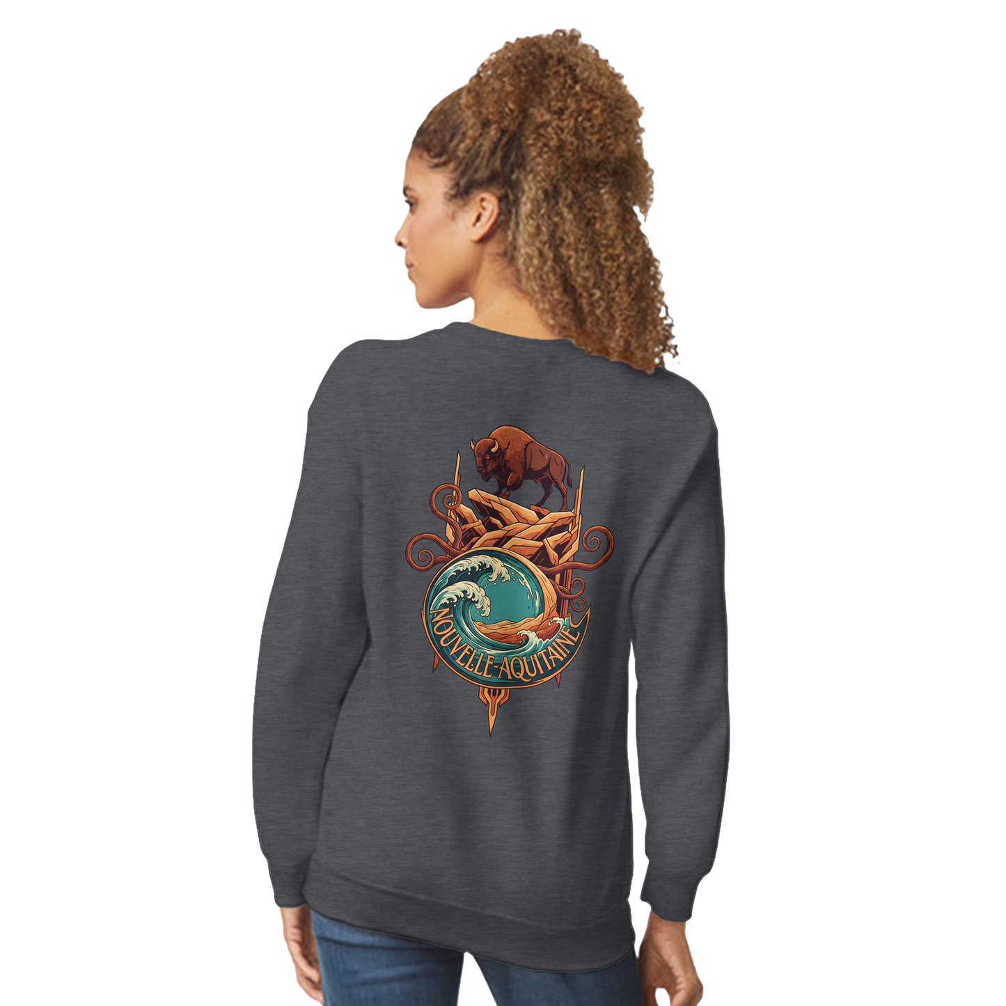 Klassisches Unisex-Rundhalsshirt Nouvelle-Aquitaine | Gildan® 18000