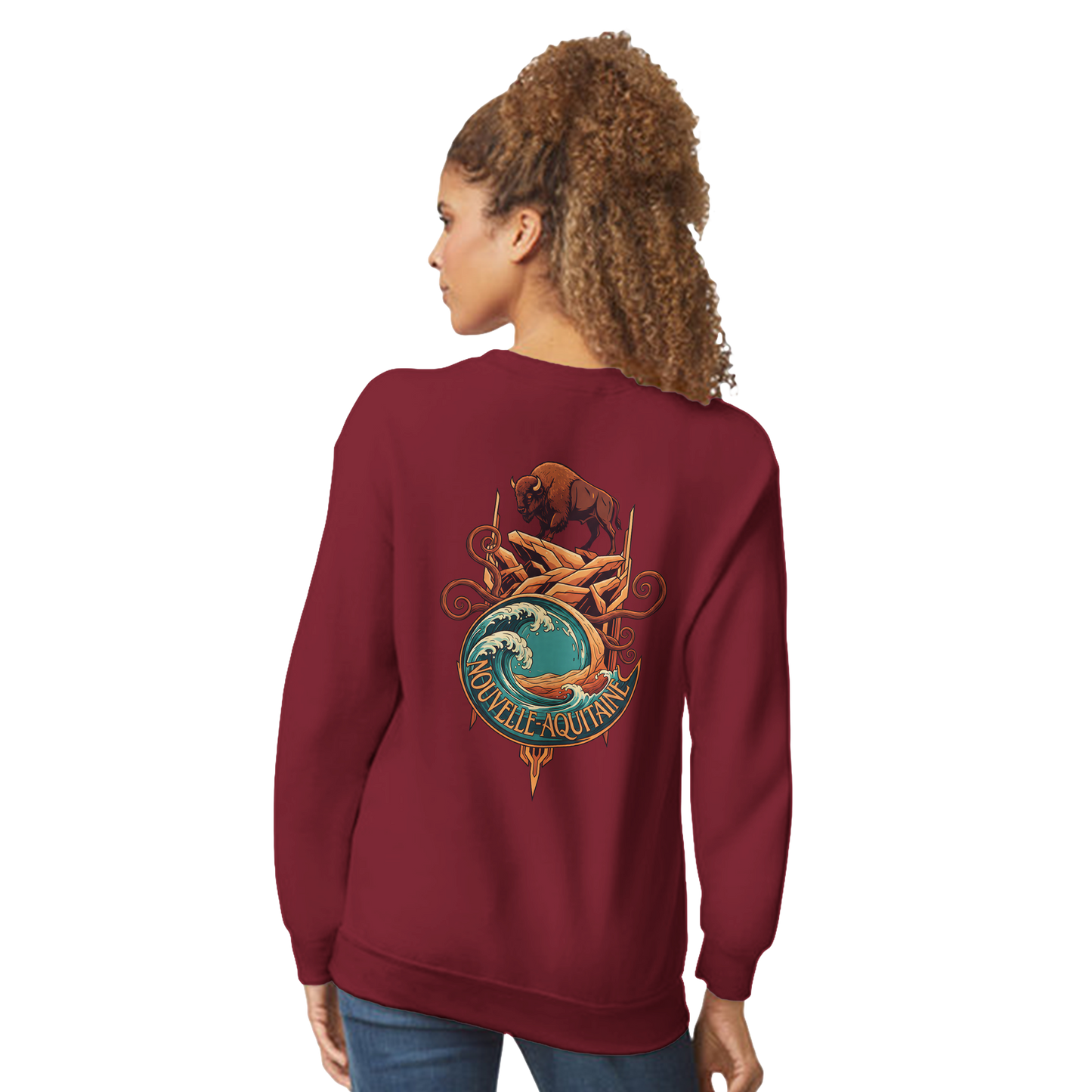 Klassisches Unisex-Rundhalsshirt Nouvelle-Aquitaine | Gildan® 18000