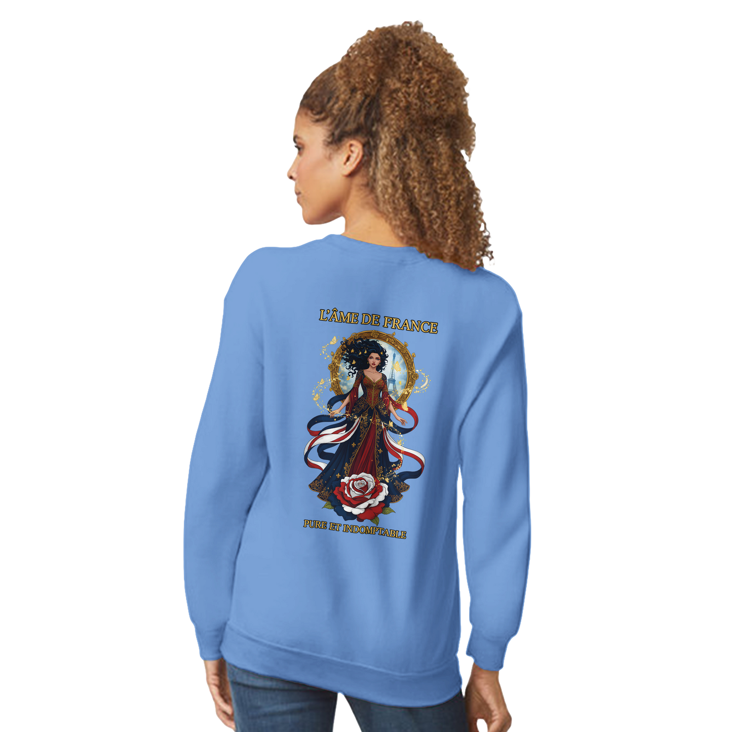 Sweatshirt Die Seele Frankreichs Damen im französischen Stil klassischer Rundhalsausschnitt | Gildan® 18000