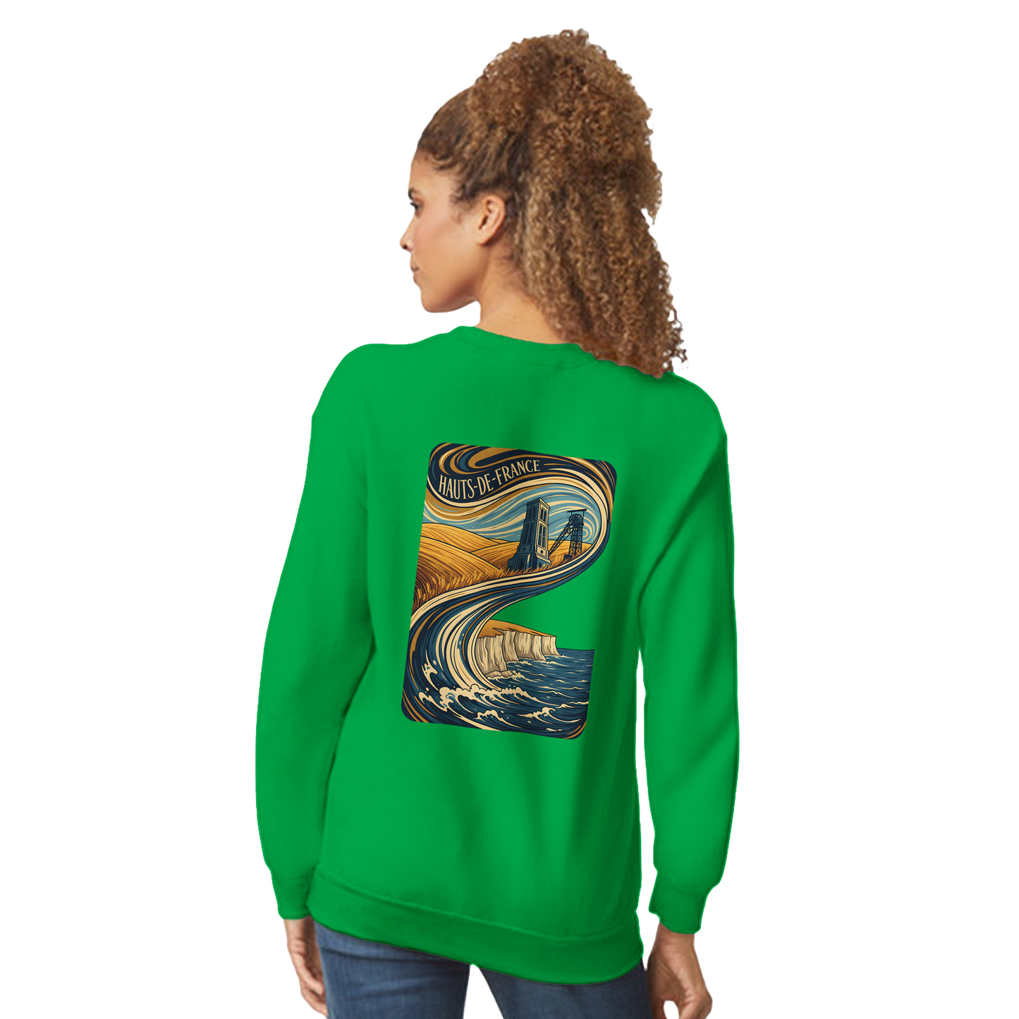 Unisex Nord-Pas-de-Calais classic crewneck sweatshirt | Gildan® 18000