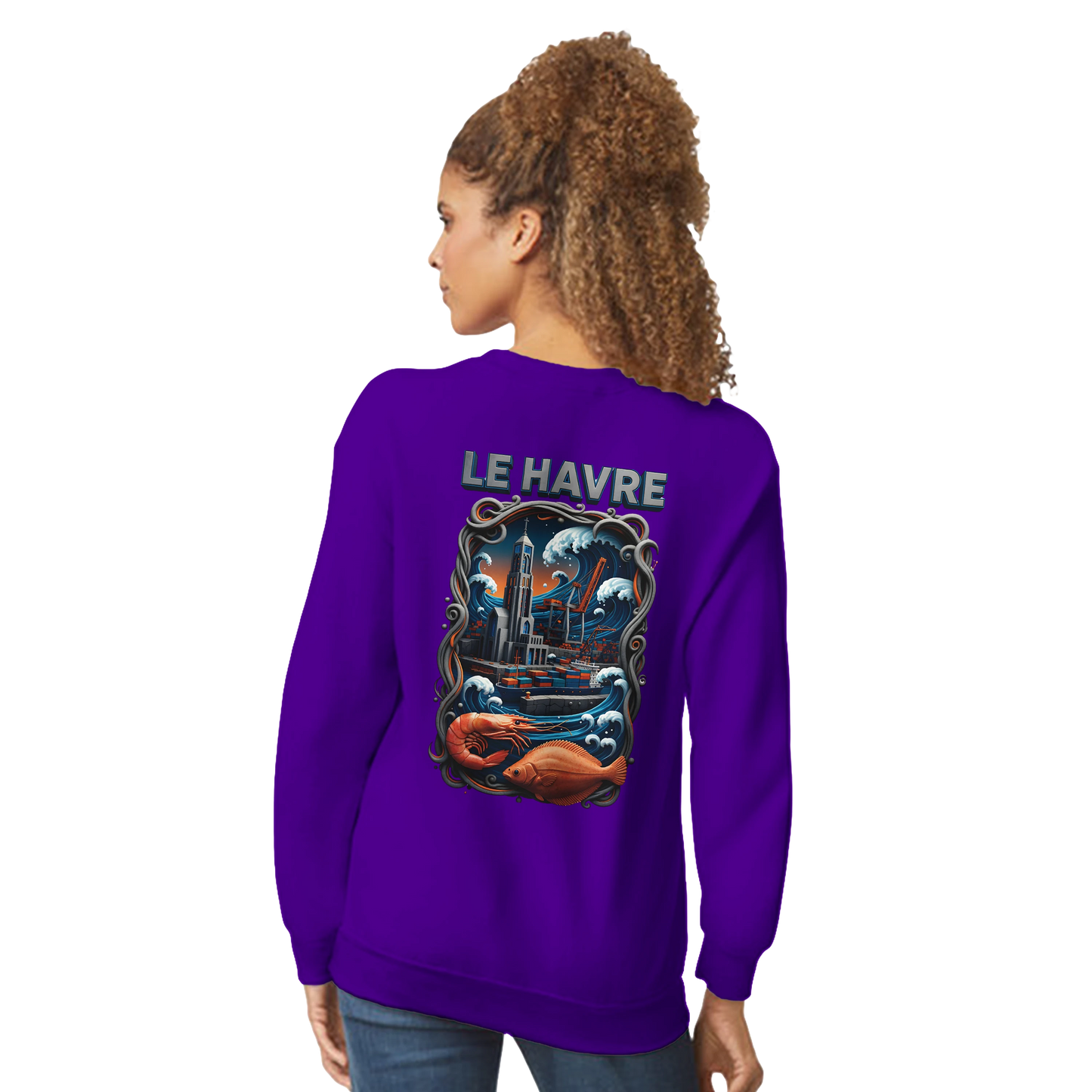 Sweat-shirt Unisexe Le Havre – Ville de France – Pull Premium Confort