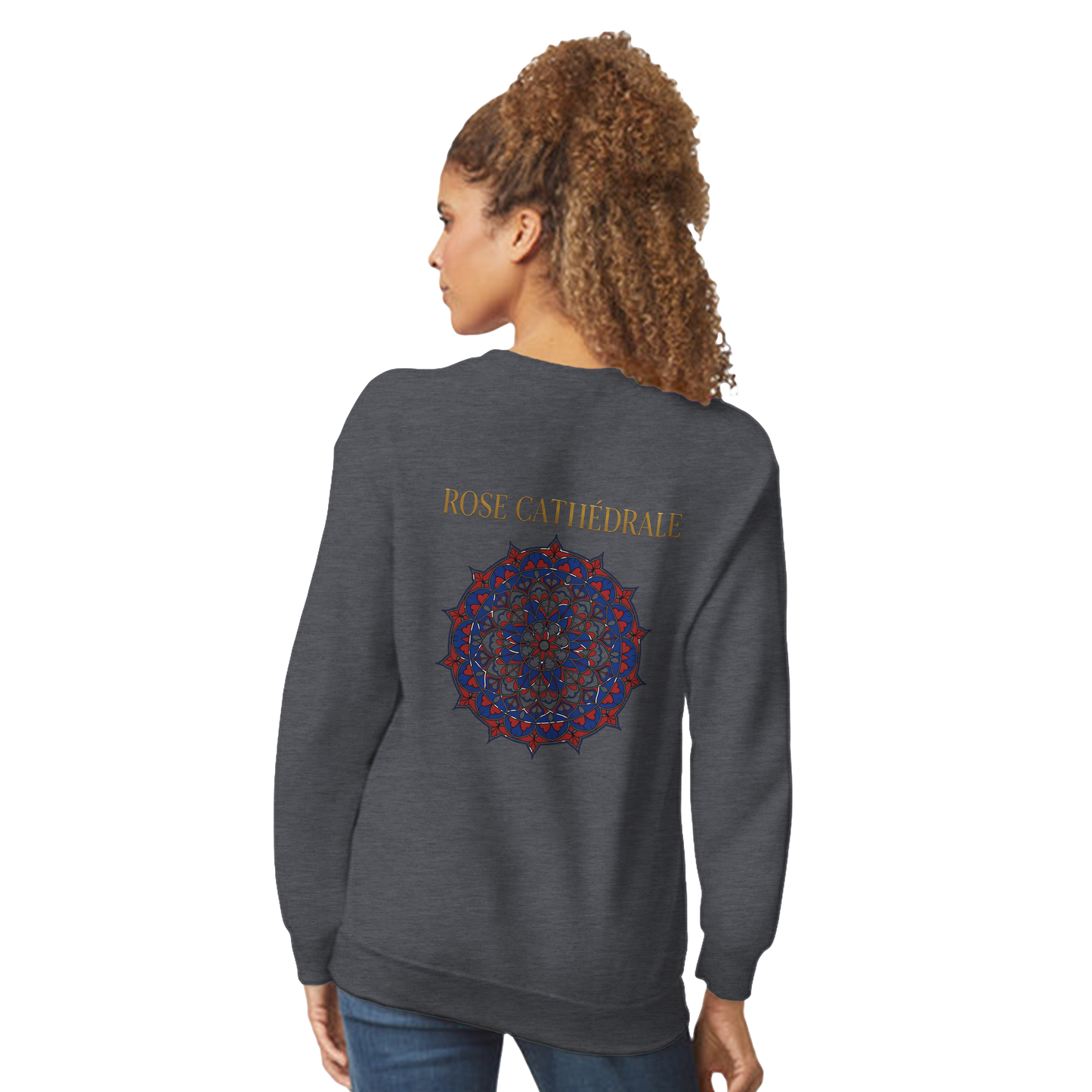 Women's Pink Classic Cathedral Crewneck Sweatshirt | Gildan® 18000