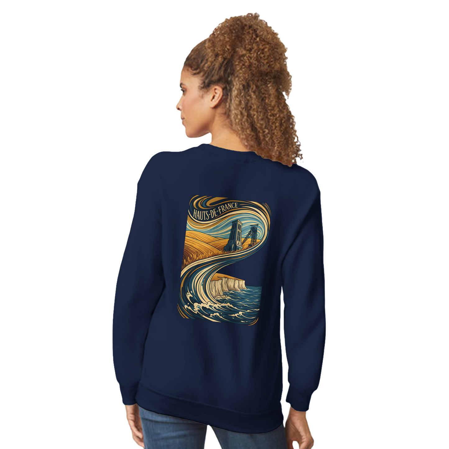 Unisex Nord-Pas-de-Calais classic crewneck sweatshirt | Gildan® 18000