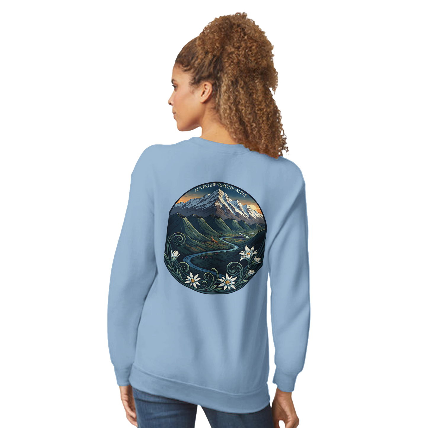 Unisex-Sweatshirt Auvergne-Rhône-Alpes klassisch Rundhals | Gildan® 18000