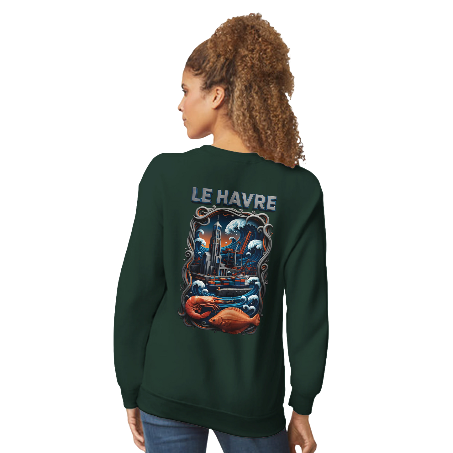 Sweat-shirt Unisexe Le Havre – Ville de France – Pull Premium Confort