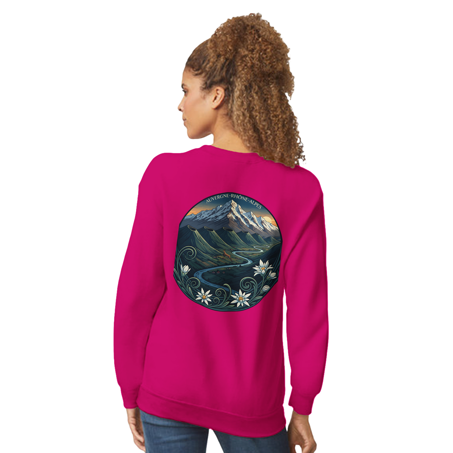Unisex-Sweatshirt Auvergne-Rhône-Alpes klassisch Rundhals | Gildan® 18000
