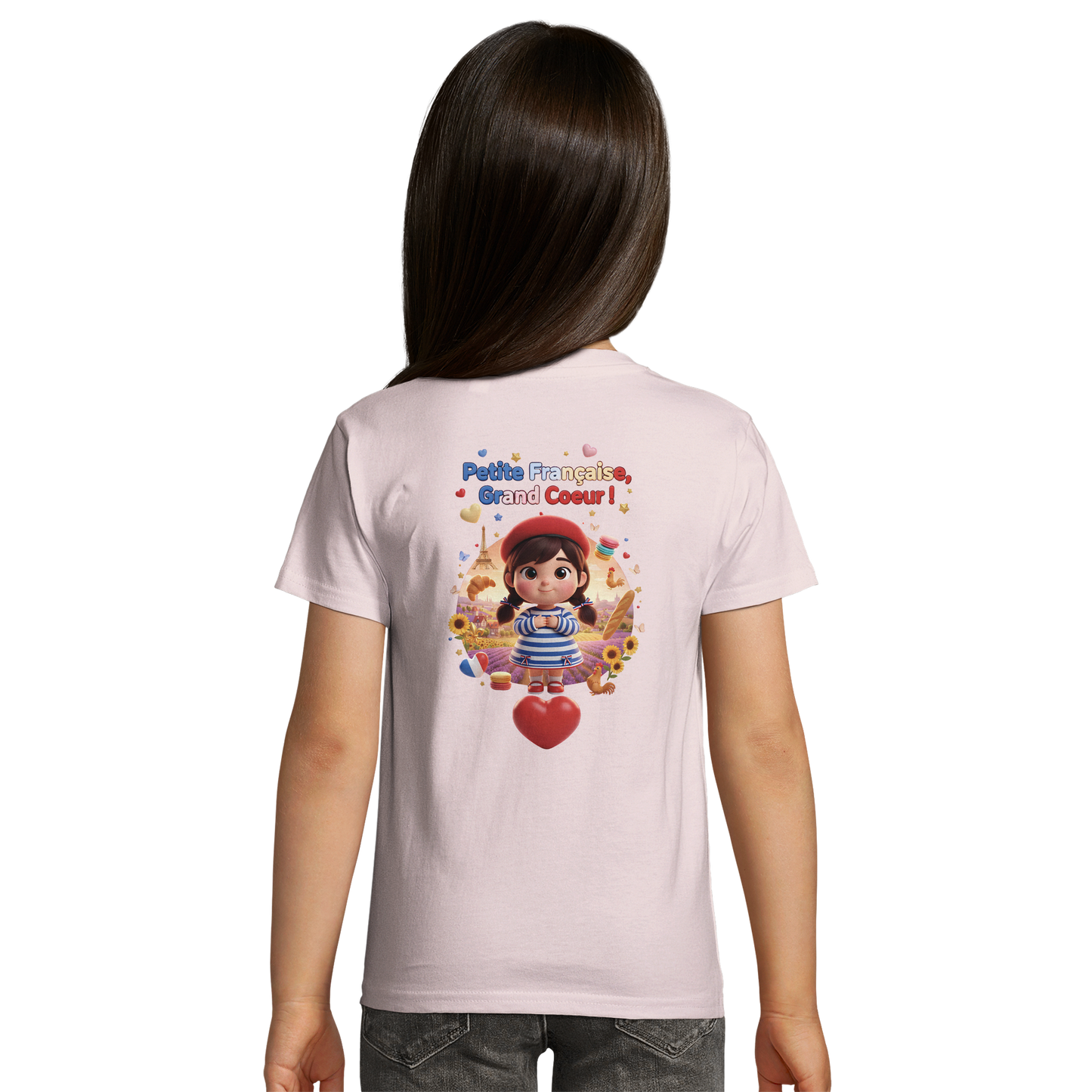 T-Shirt Stil "Französisches Mädchen mit großem Herzen" Bio-Slim-Fit | SOL'S Pioneer Kids 03578