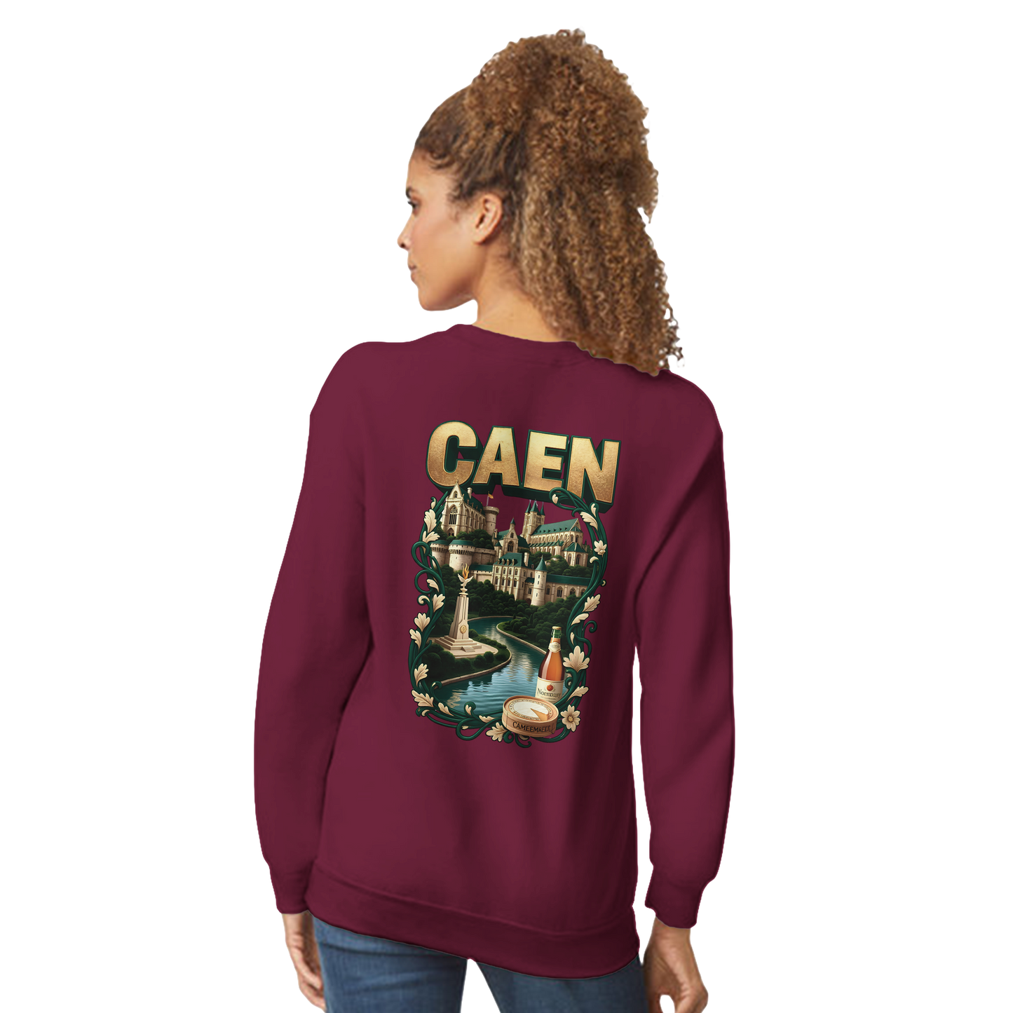 Sweatshirt Caen Stadt in Frankreich klassisch Unisex Rundhals | Gildan® 18000
