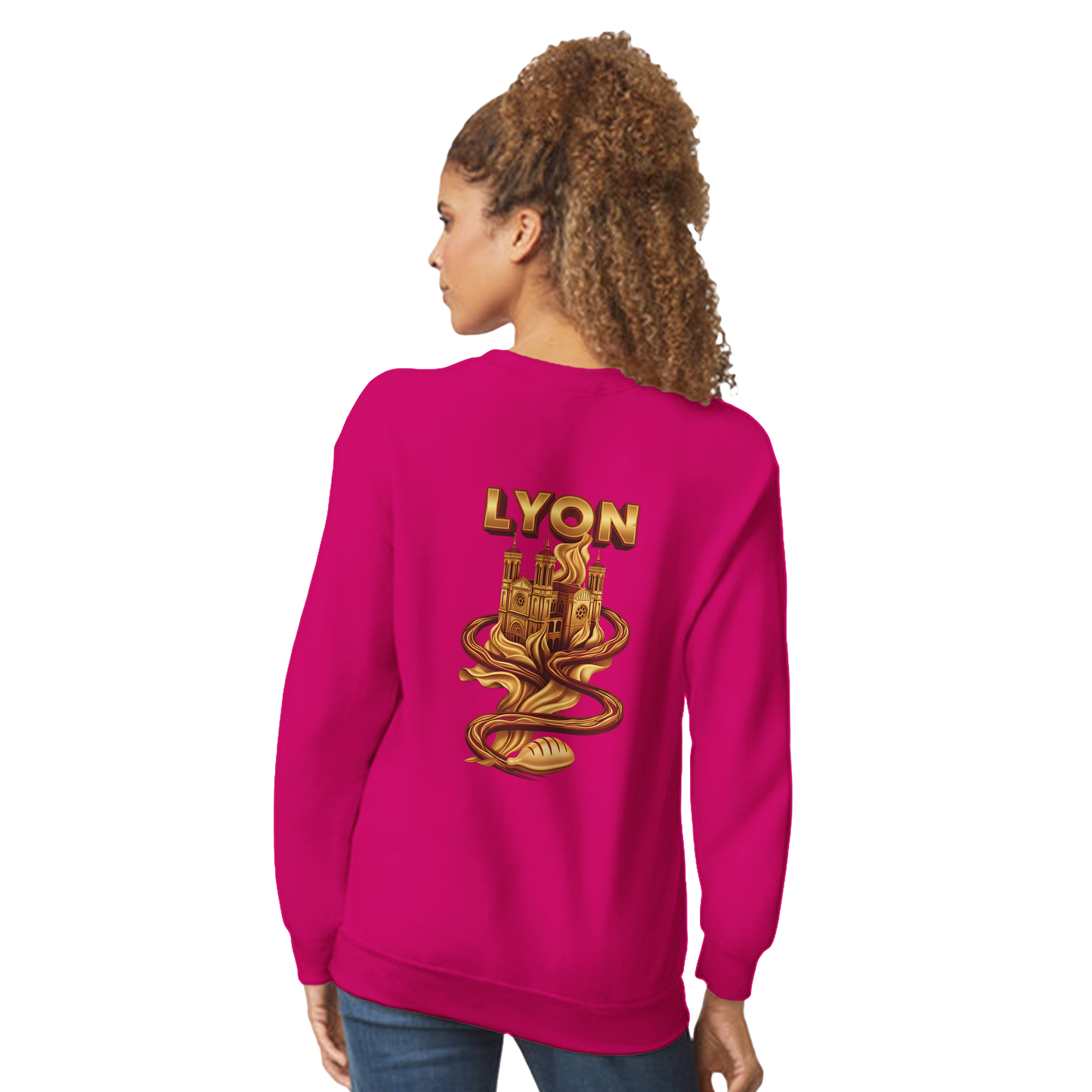 Unisex sweatshirt Lyon city France classic crew neck | Gildan® 18000