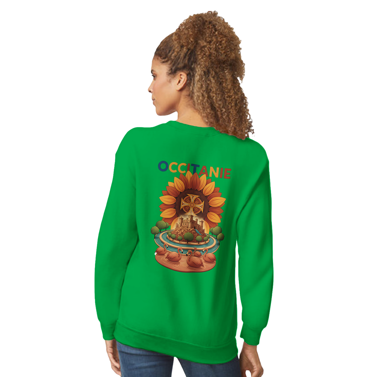 Unisex-Sweatshirt, klassischer Rundhalsausschnitt Occitanie | Gildan® 18000