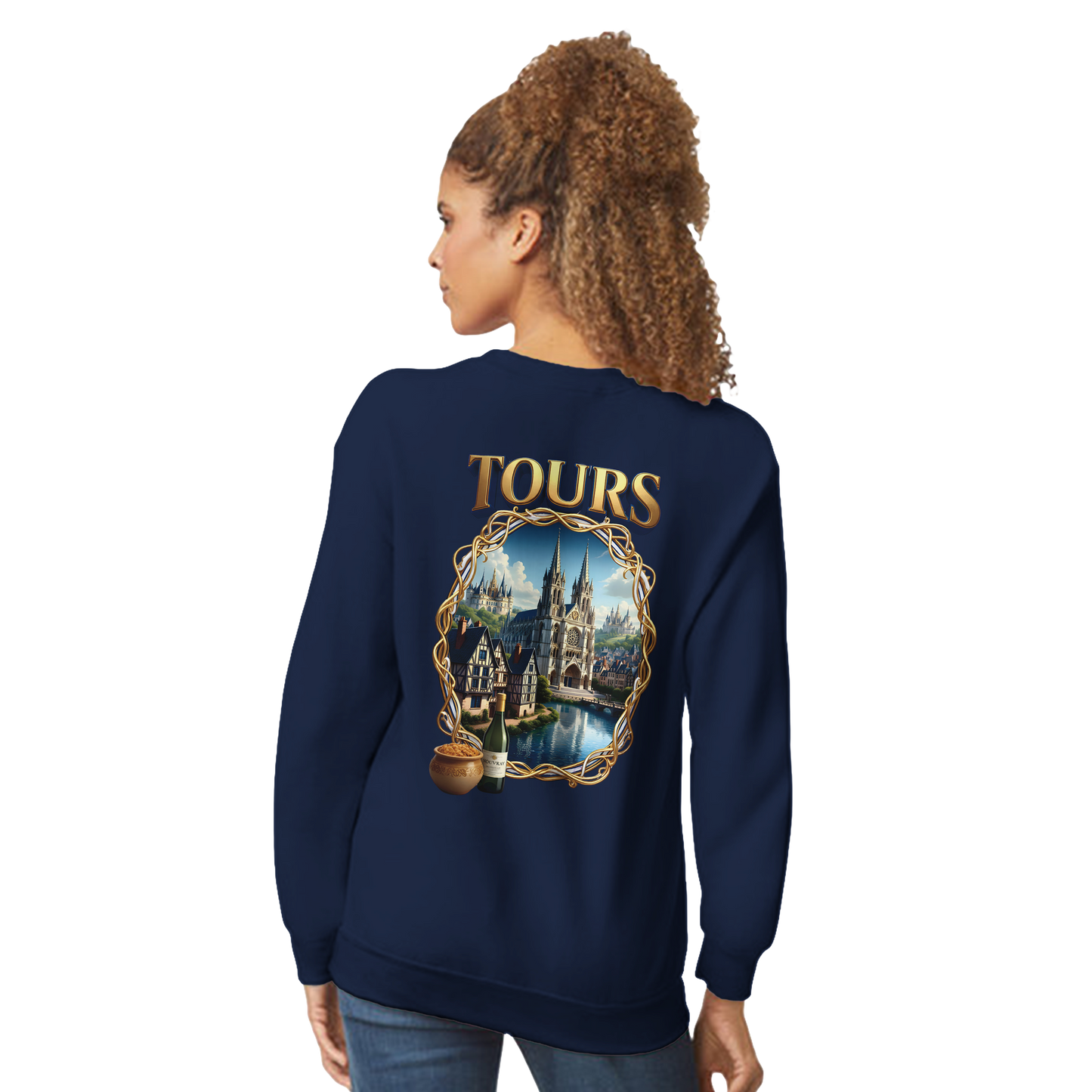 Unisex Sweatshirt Tours French City Classic Crewneck | Gildan® 18000