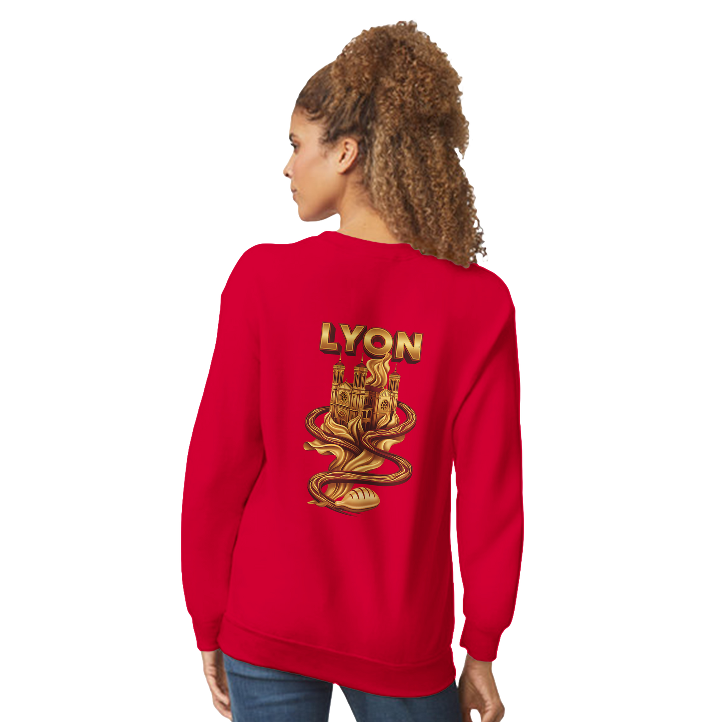 Unisex sweatshirt Lyon city France classic crew neck | Gildan® 18000