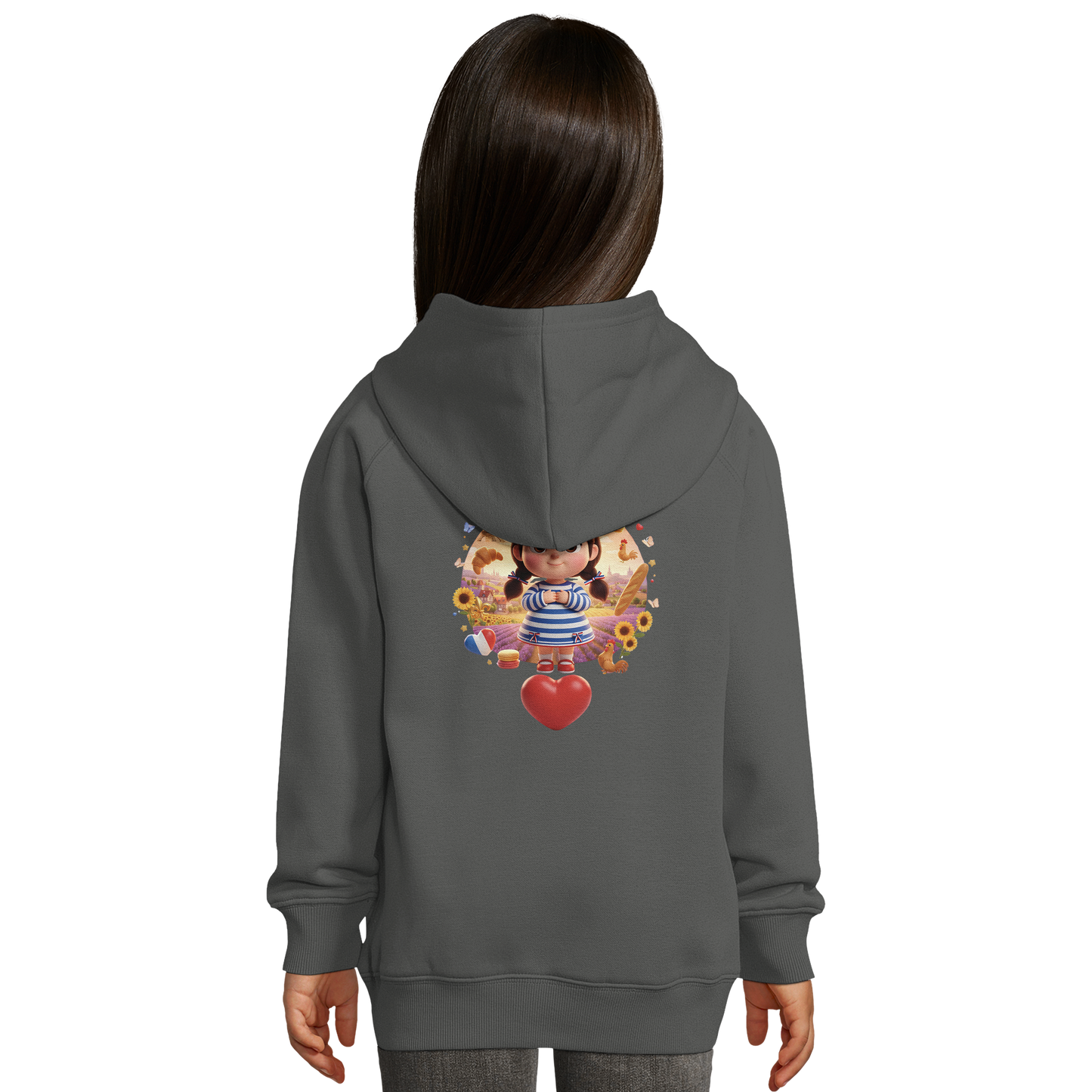 Kapuzenpullover Mädchen Französin mit großem Herzen Bio | SOL'S Stellar Kids 03576