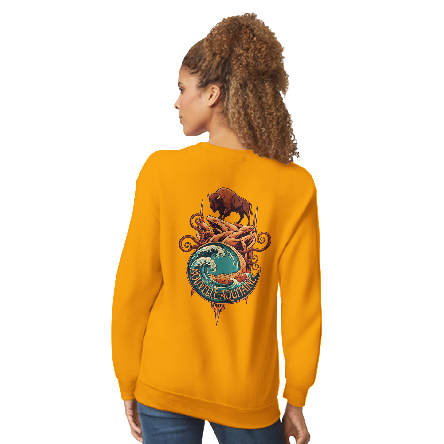 Klassisches Unisex-Rundhalsshirt Nouvelle-Aquitaine | Gildan® 18000