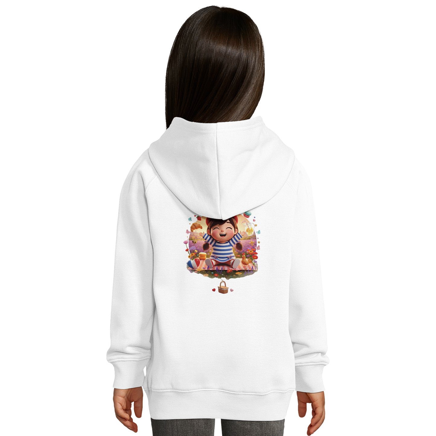 Mädchen-Kapuzenpullover französischer Stil "ma France je t'aime" bio | SOL'S Stellar Kids 03576
