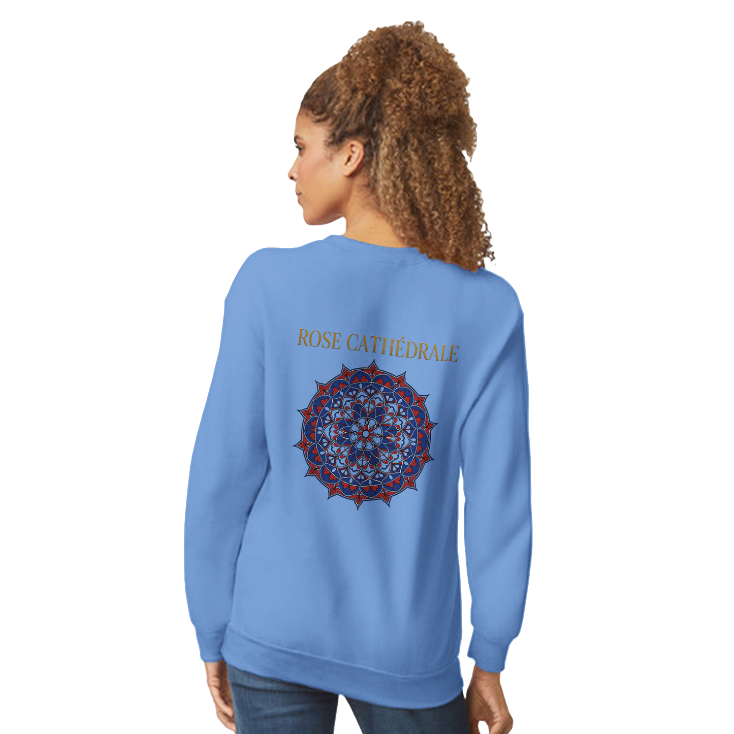 Women's Pink Classic Cathedral Crewneck Sweatshirt | Gildan® 18000