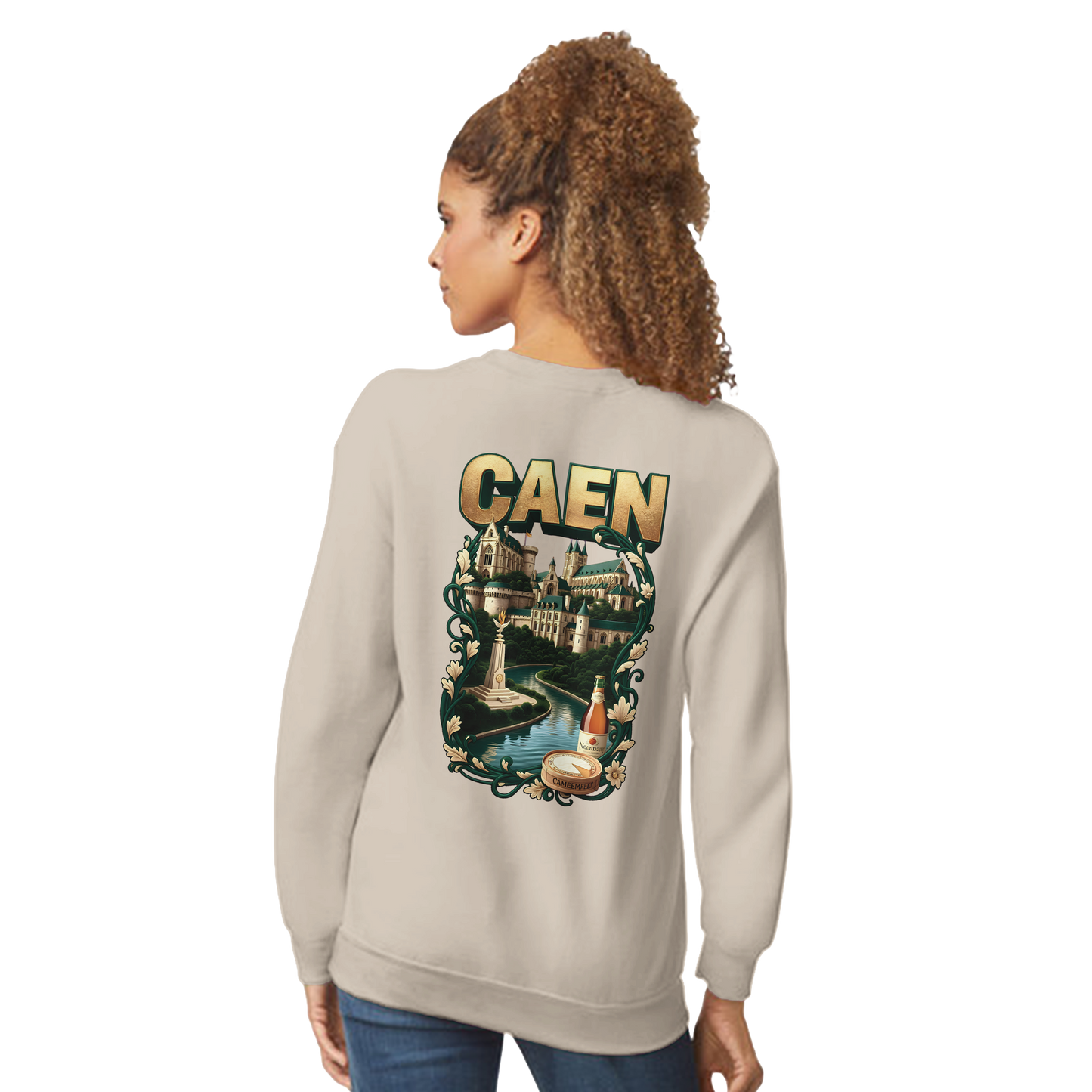 Sweatshirt Caen Stadt in Frankreich klassisch Unisex Rundhals | Gildan® 18000