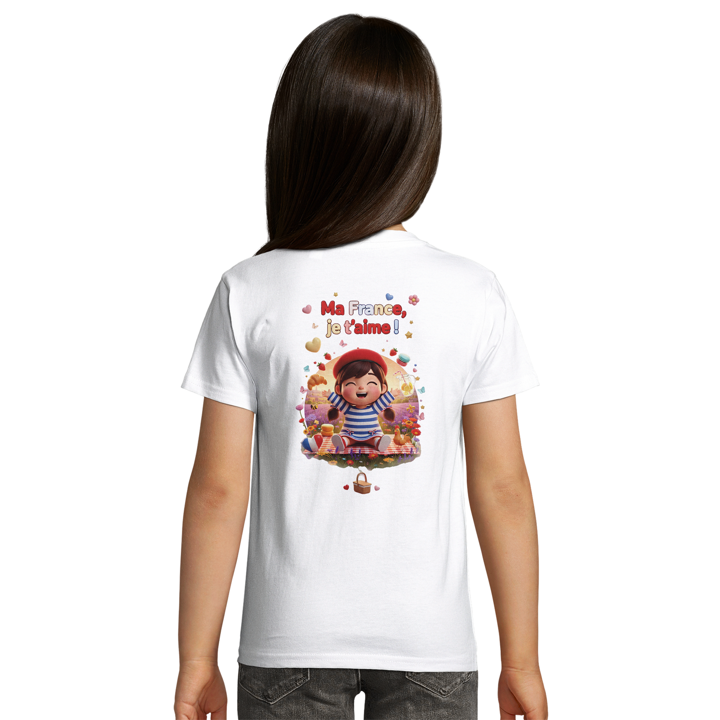 Organic Kids Fitted T-shirt Mädchen Style-Französisch "Ma France je t'aime" | SOL'S Pioneer Kids 03578