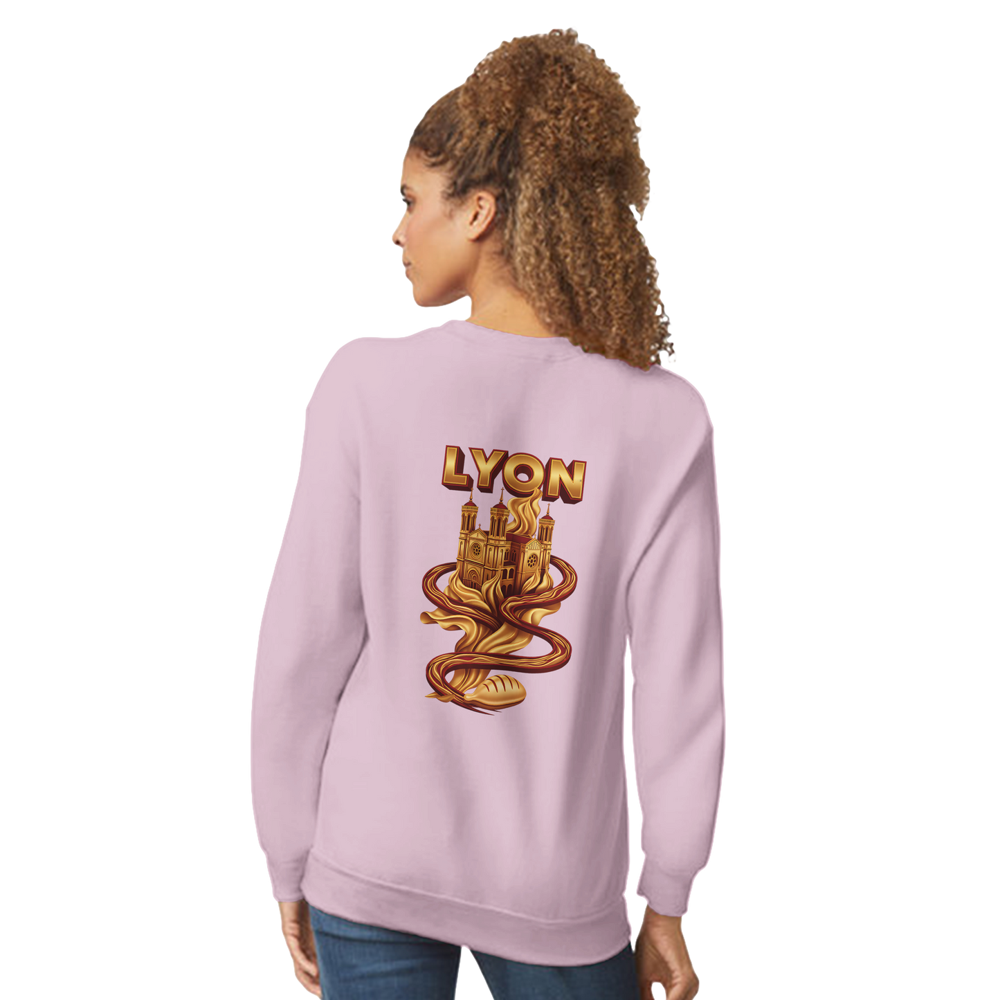 Unisex sweatshirt Lyon city France classic crew neck | Gildan® 18000