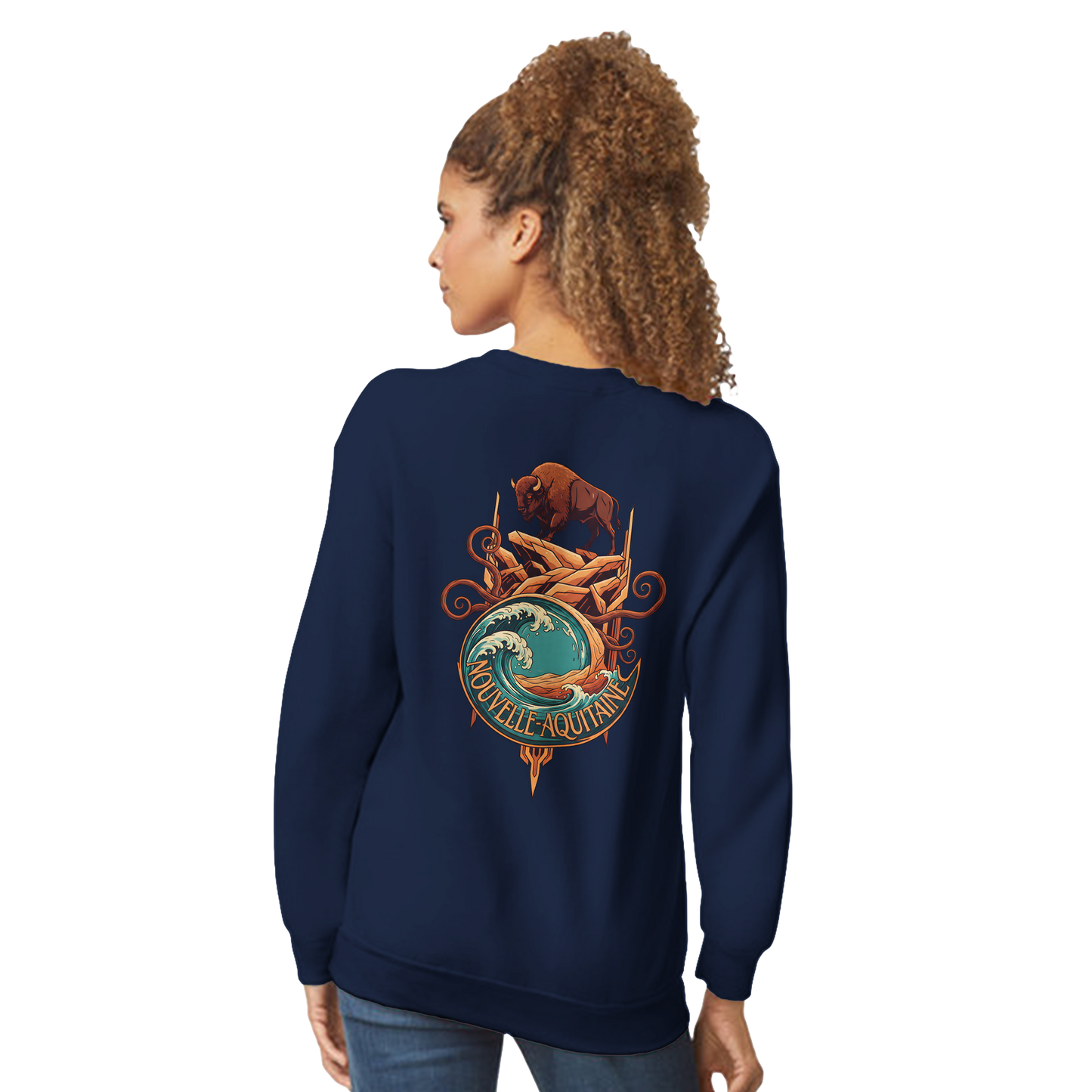 Klassisches Unisex-Rundhalsshirt Nouvelle-Aquitaine | Gildan® 18000
