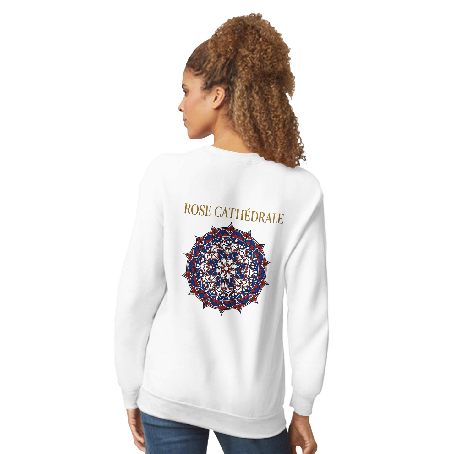 Women's Pink Classic Cathedral Crewneck Sweatshirt | Gildan® 18000