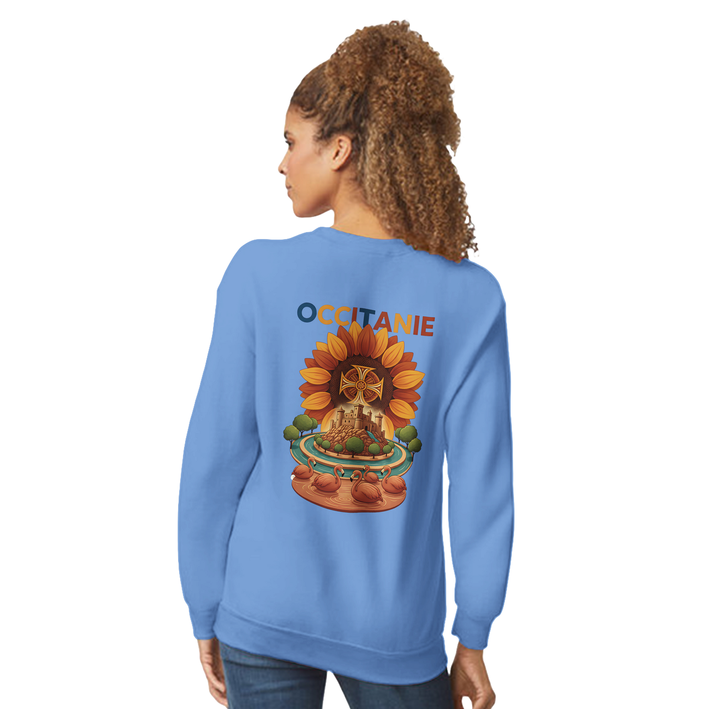 Unisex-Sweatshirt, klassischer Rundhalsausschnitt Occitanie | Gildan® 18000