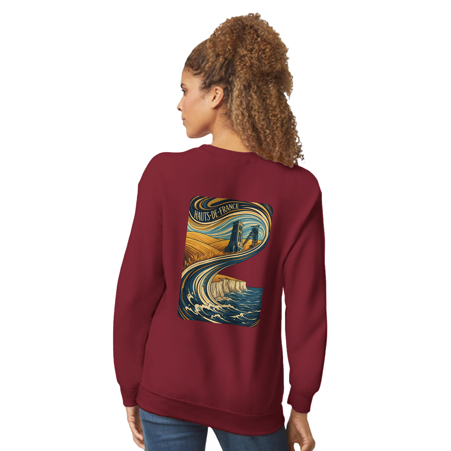 Unisex Nord-Pas-de-Calais classic crewneck sweatshirt | Gildan® 18000