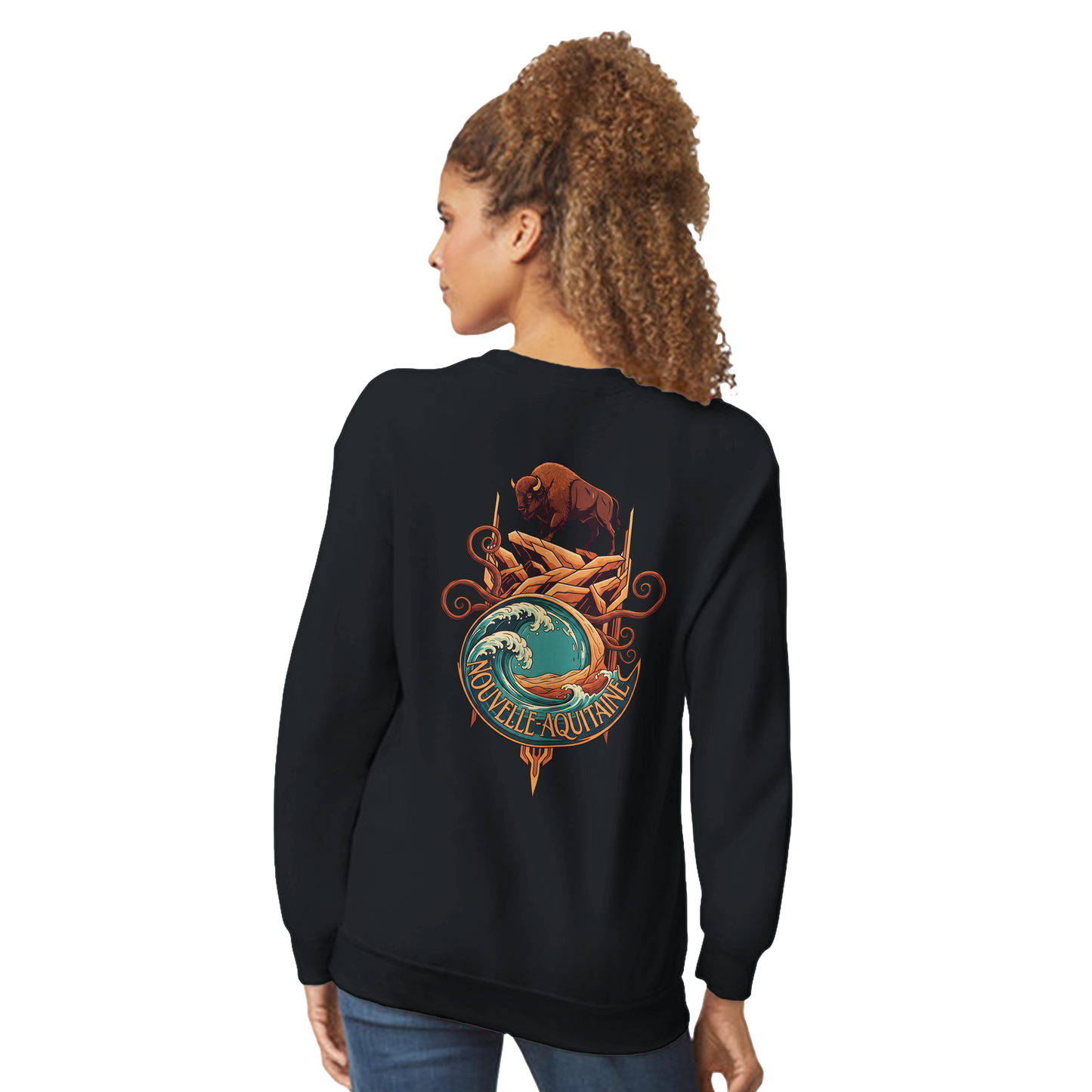 Klassisches Unisex-Rundhalsshirt Nouvelle-Aquitaine | Gildan® 18000