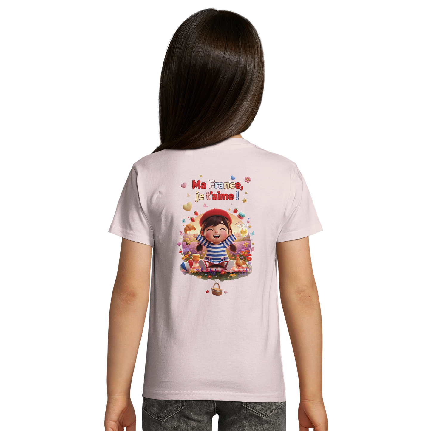 Organic Kids Fitted T-shirt Mädchen Style-Französisch "Ma France je t'aime" | SOL'S Pioneer Kids 03578