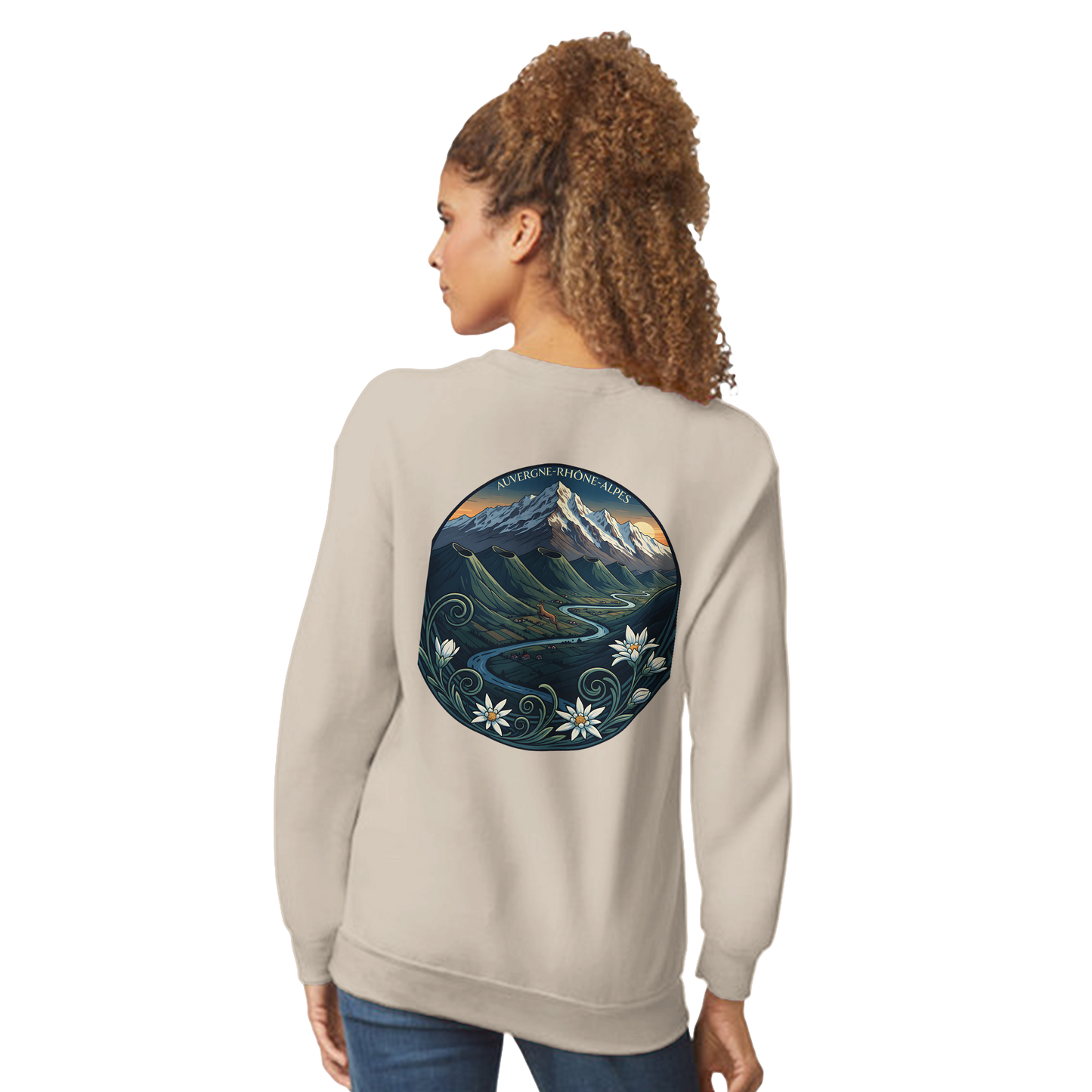 Unisex-Sweatshirt Auvergne-Rhône-Alpes klassisch Rundhals | Gildan® 18000