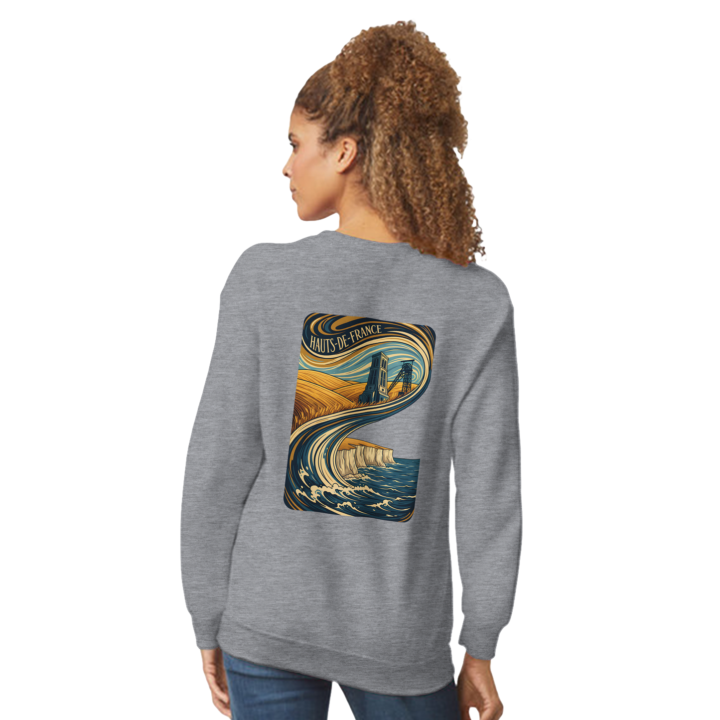 Unisex Nord-Pas-de-Calais classic crewneck sweatshirt | Gildan® 18000