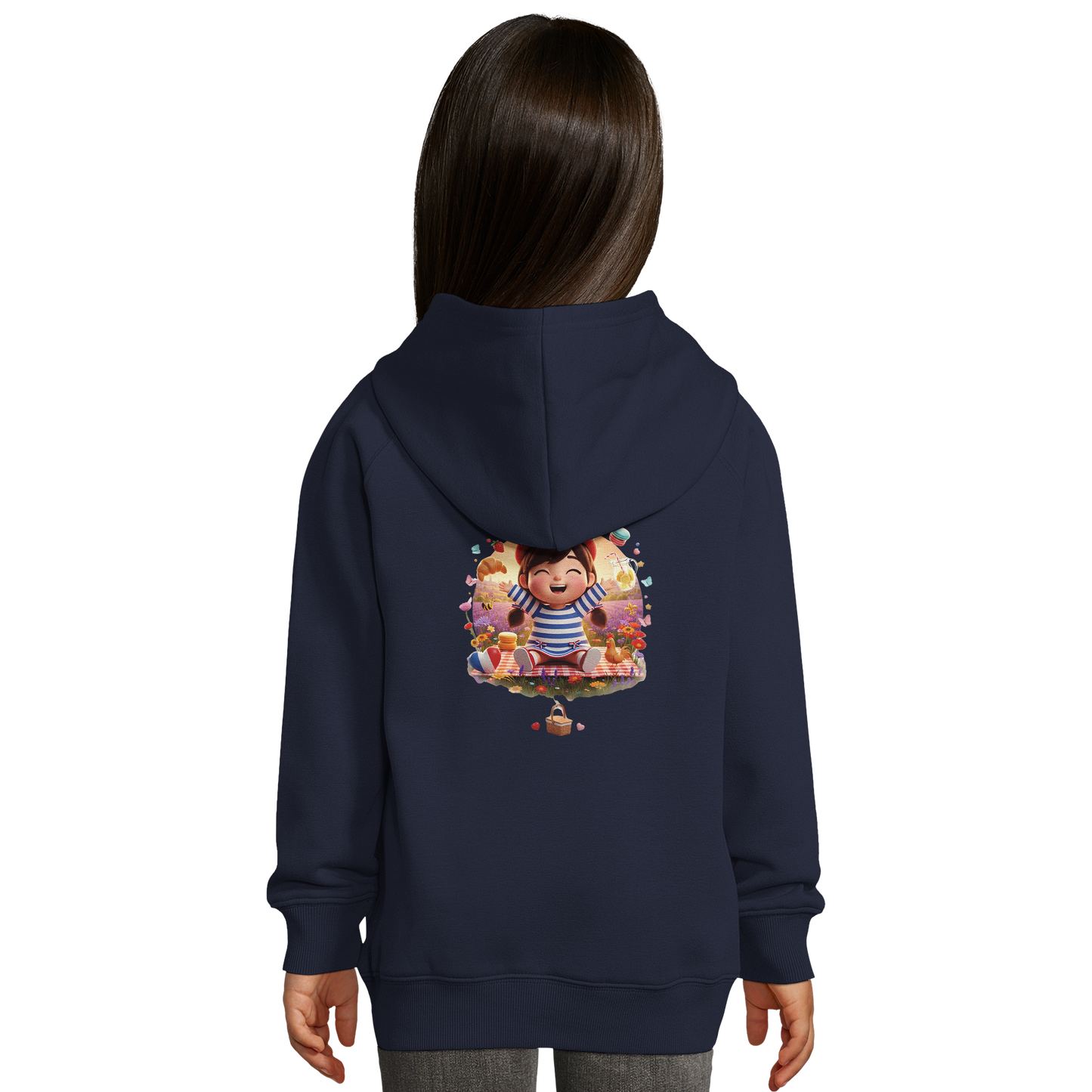 Mädchen-Kapuzenpullover französischer Stil "ma France je t'aime" bio | SOL'S Stellar Kids 03576
