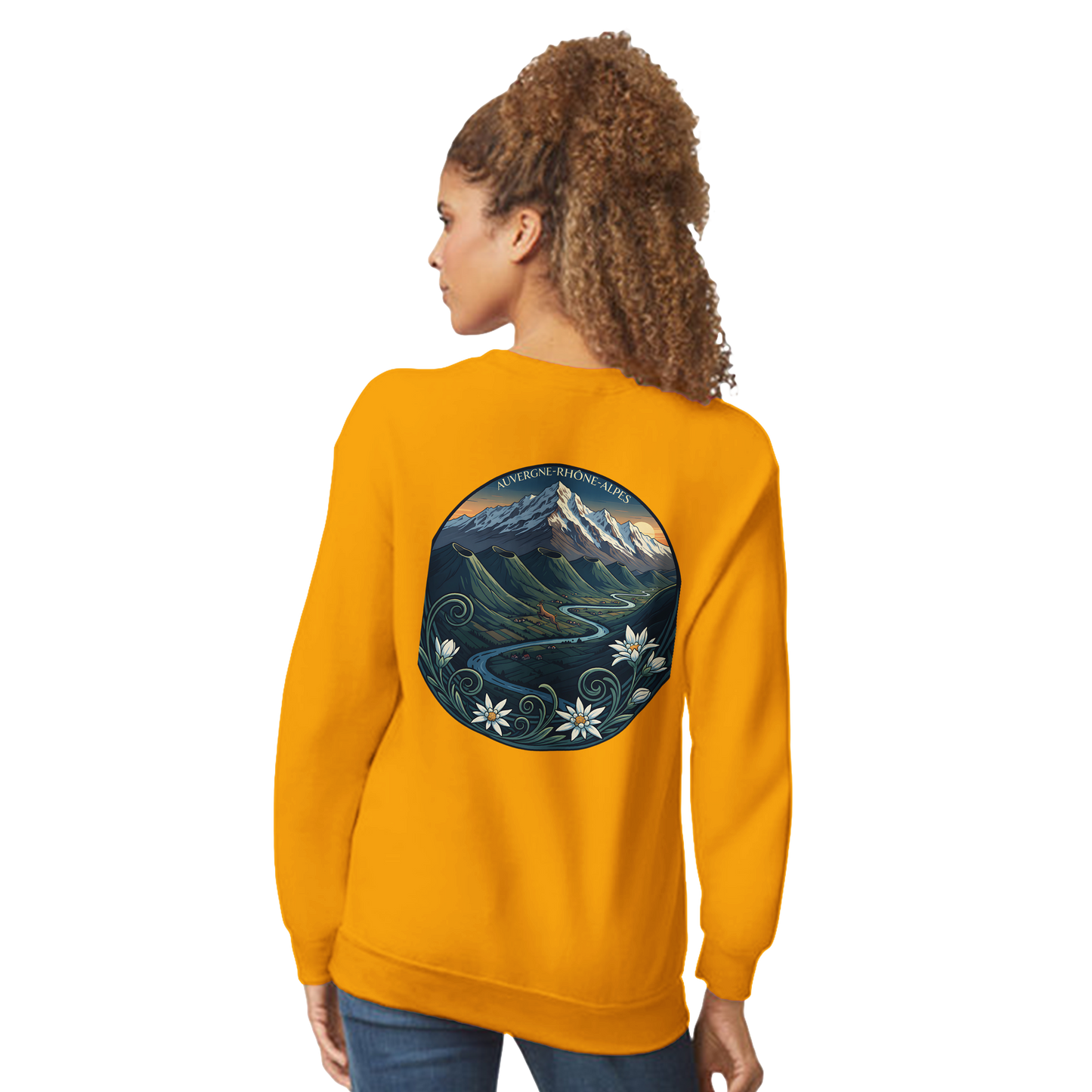 Unisex-Sweatshirt Auvergne-Rhône-Alpes klassisch Rundhals | Gildan® 18000