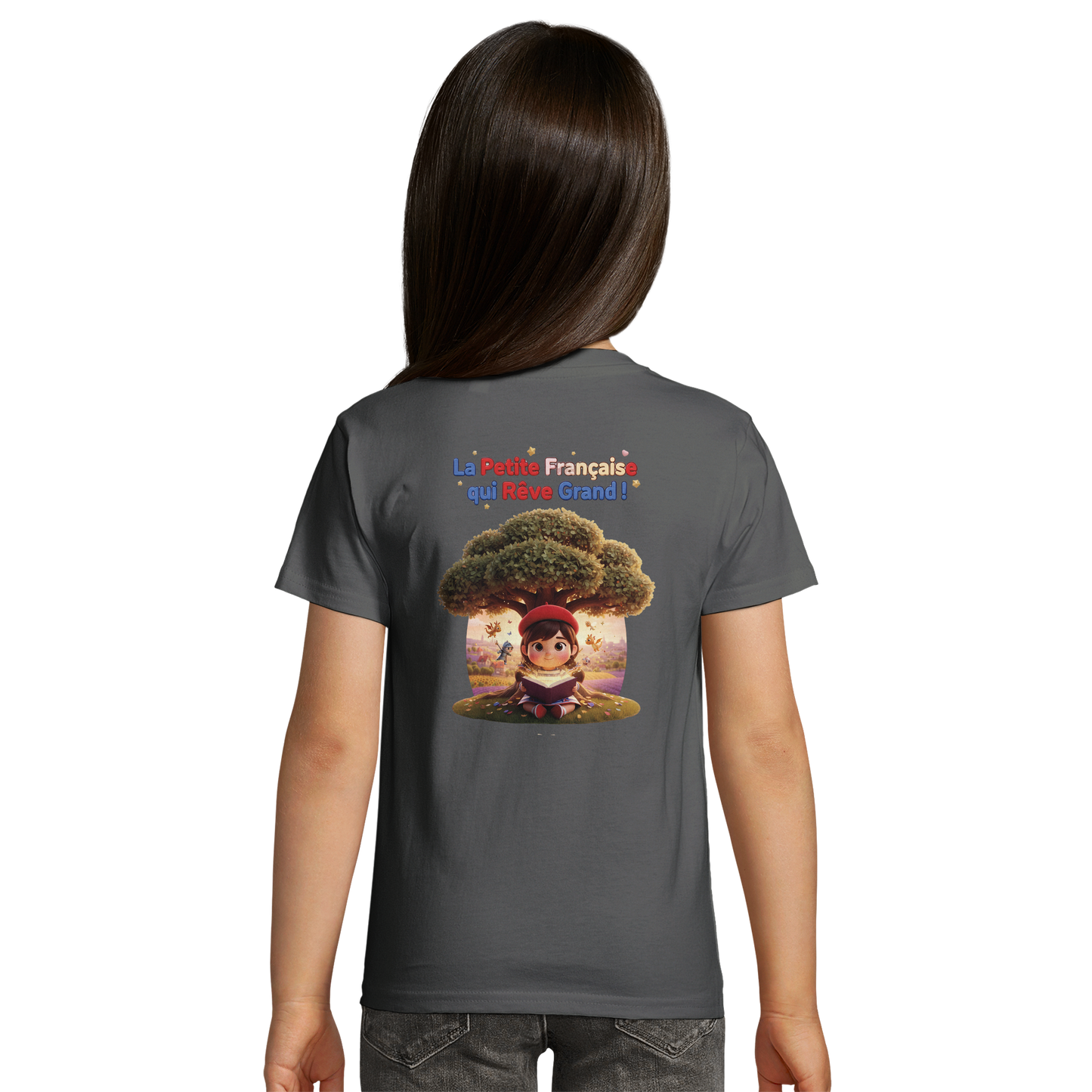 T-Shirt Mädchen French Style die kleine Französin, die groß träumt bio tailliert | SOL'S Pioneer Kids 03578