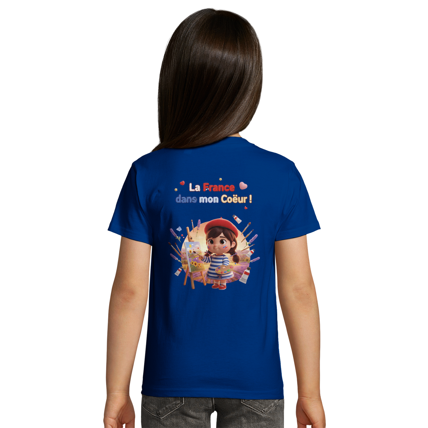 Bio Kinder Enganliegendes T-Shirt| Mädchen Stil-Französisch Frankreich in meinem Herzen | SOL'S Pioneer Kids 03578