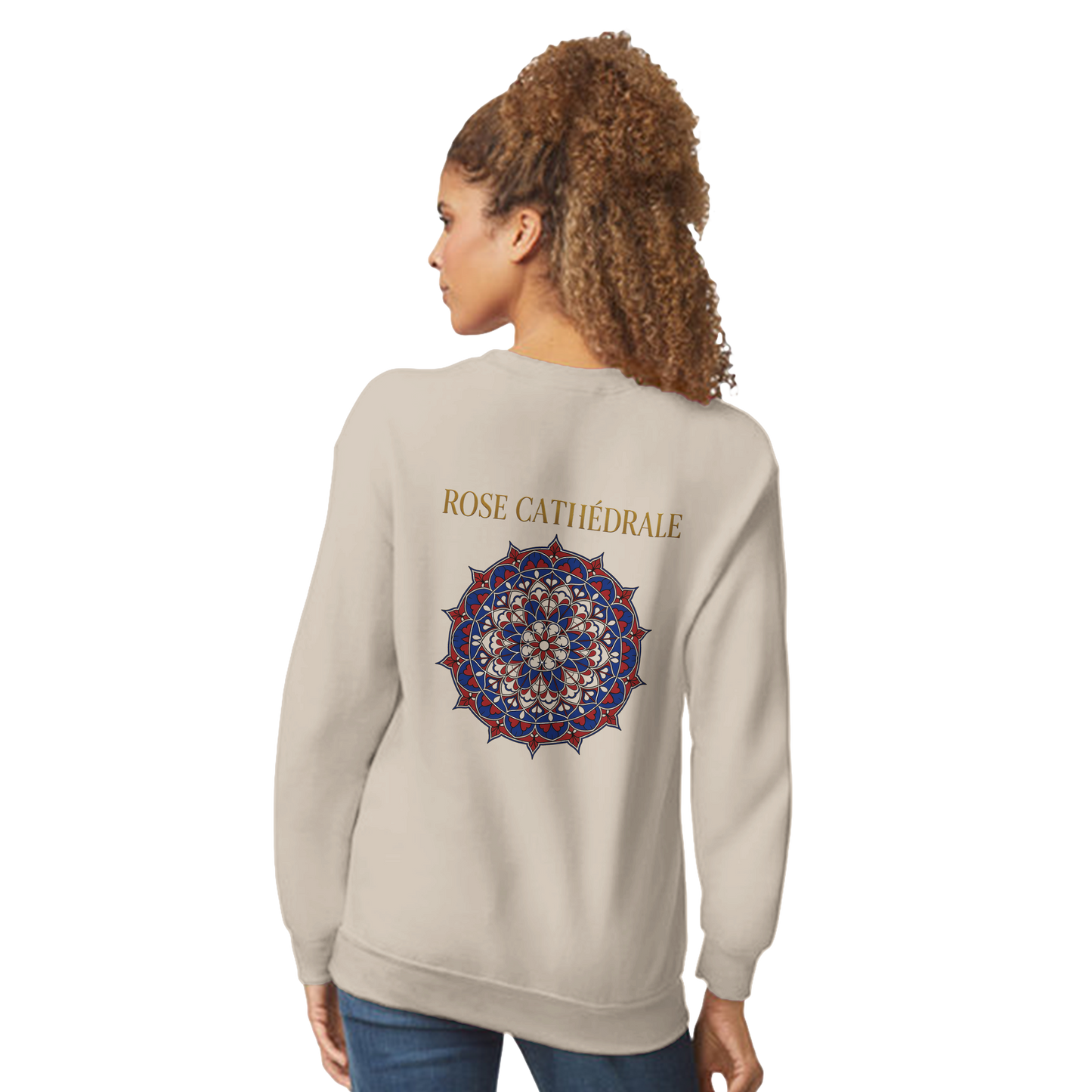 Women's Pink Classic Cathedral Crewneck Sweatshirt | Gildan® 18000