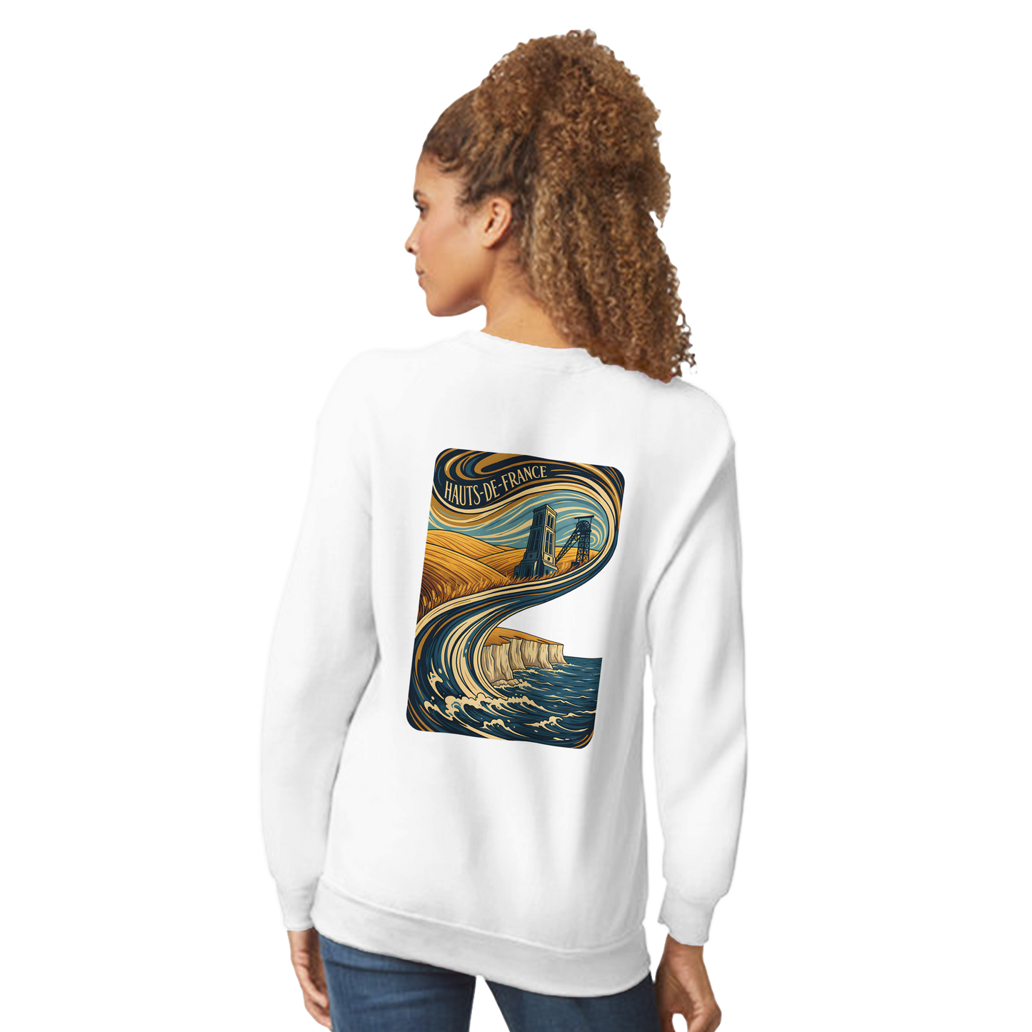 Unisex Nord-Pas-de-Calais classic crewneck sweatshirt | Gildan® 18000